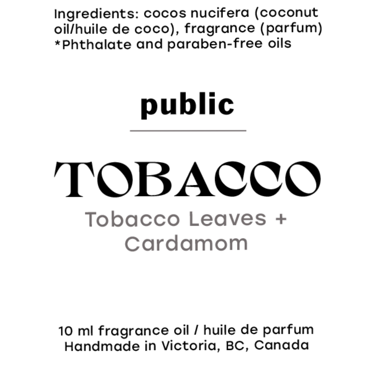 Tobacco Perfume Oil — Public