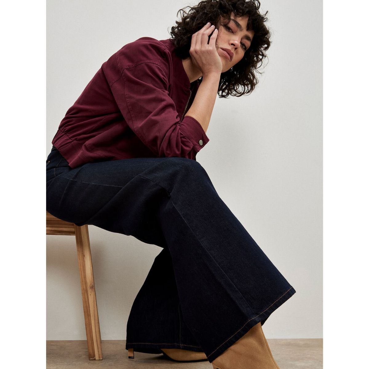 Isla Wide Leg Jeans — Dark Wash