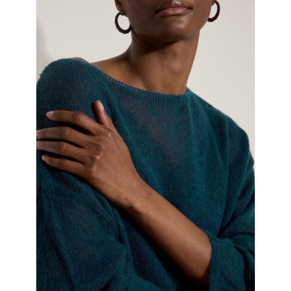 Oversized Mohair Sweater — Teal - Public Mercantile