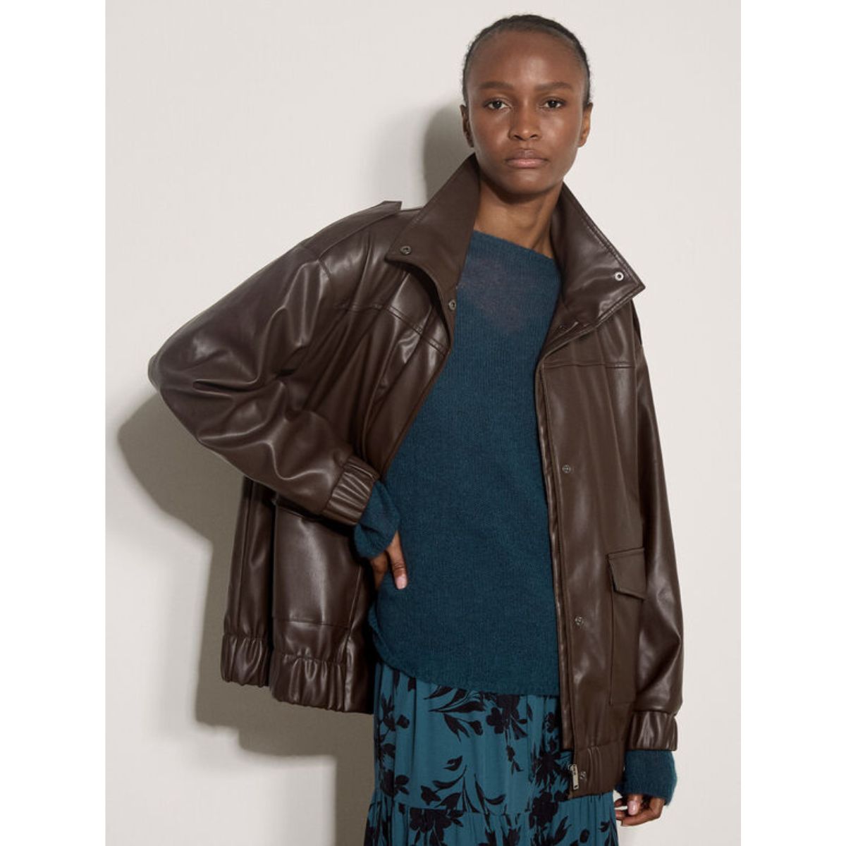 Oversized Mohair Sweater — Teal - Public Mercantile