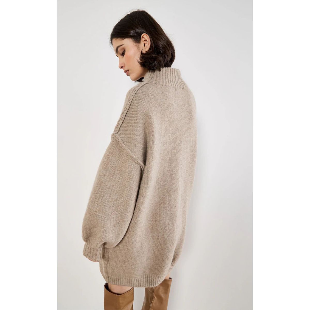 Oversized Sweater Dress — Stone