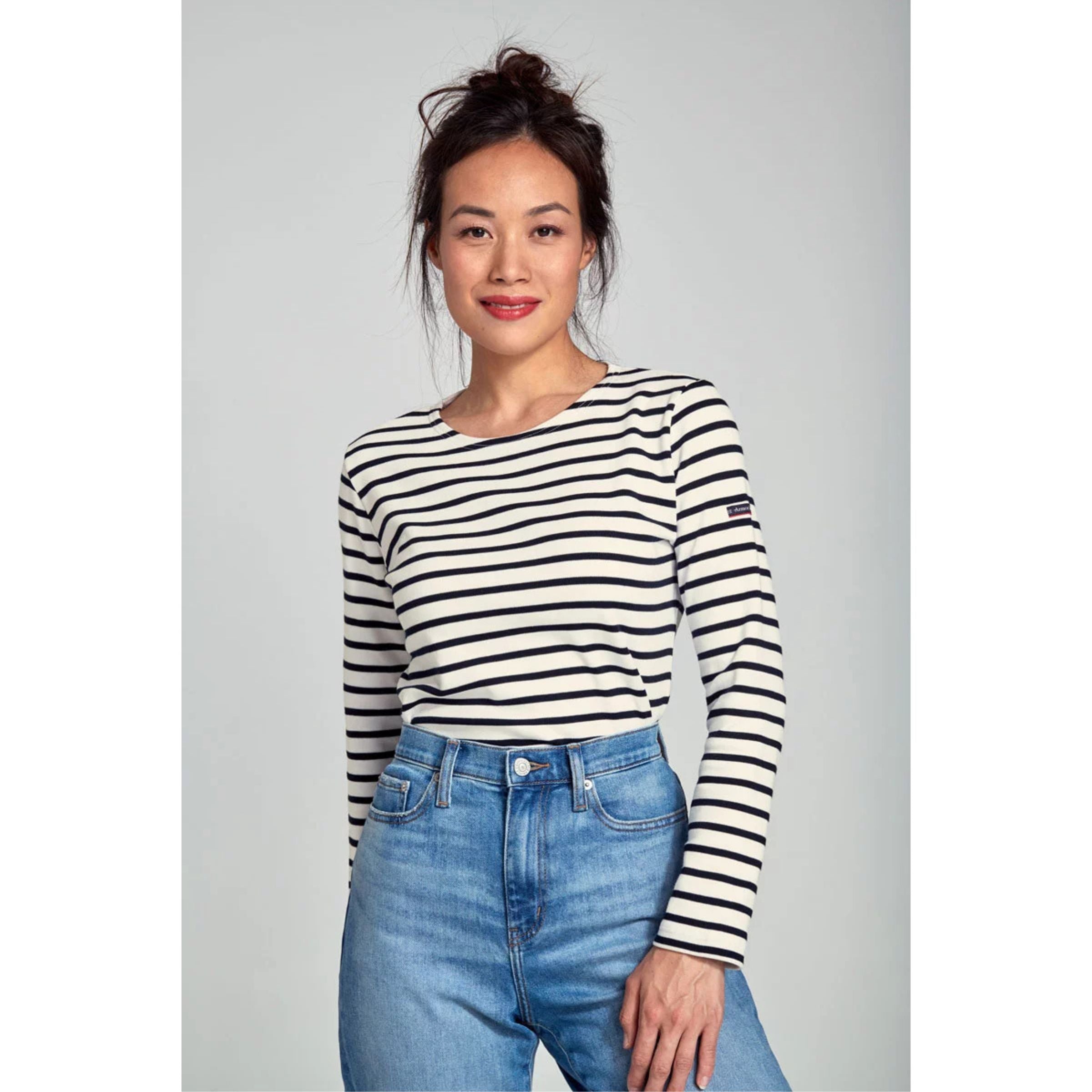 Armor-lux Classic Breton Shirt — Natural/Navy