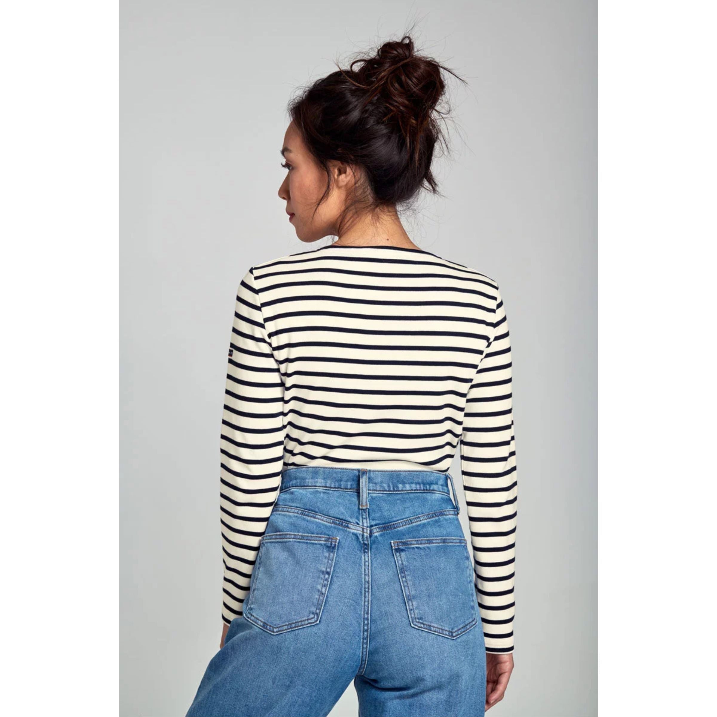 Armor-lux Classic Breton Shirt — Natural/Navy