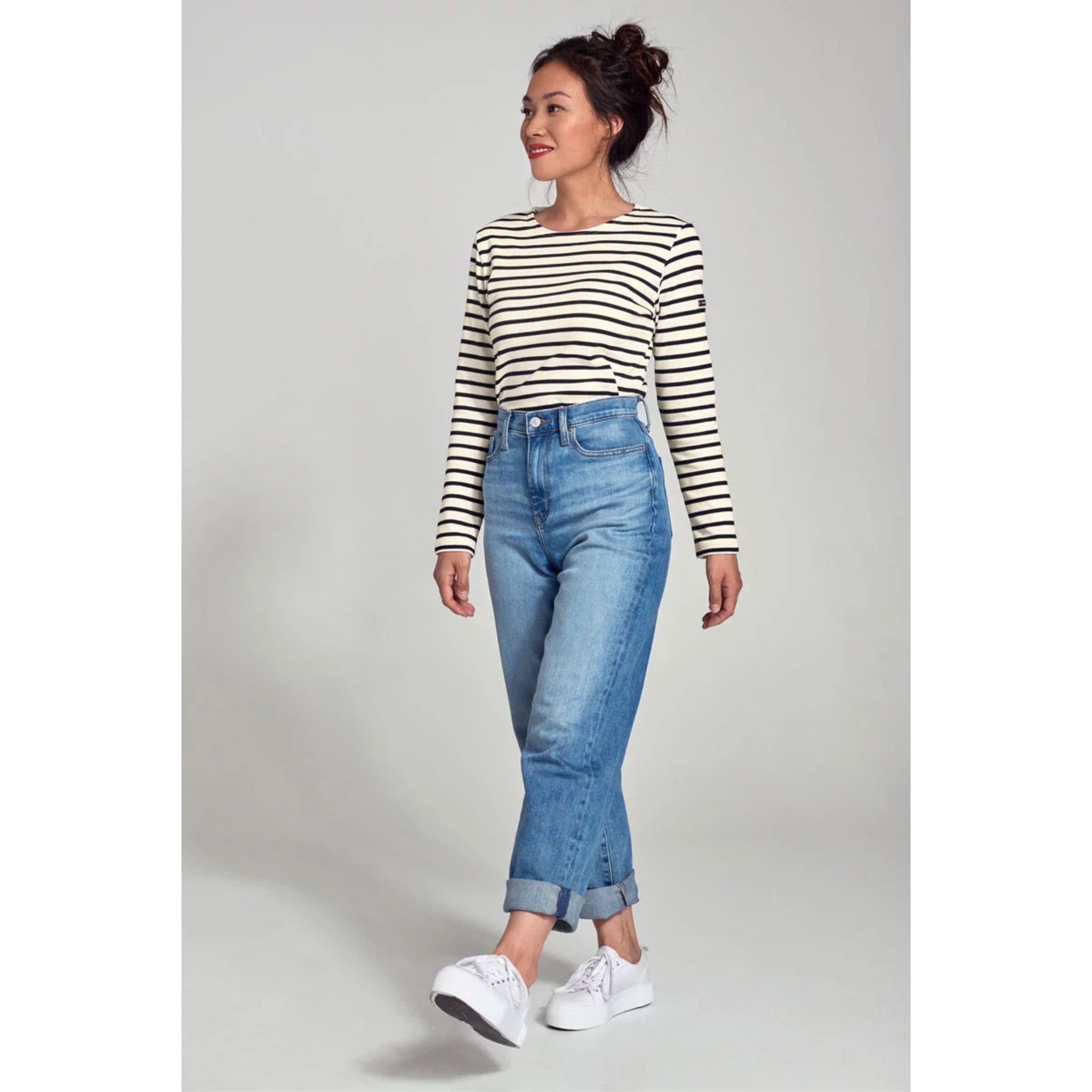 Armor-lux Classic Breton Shirt — Natural/Navy