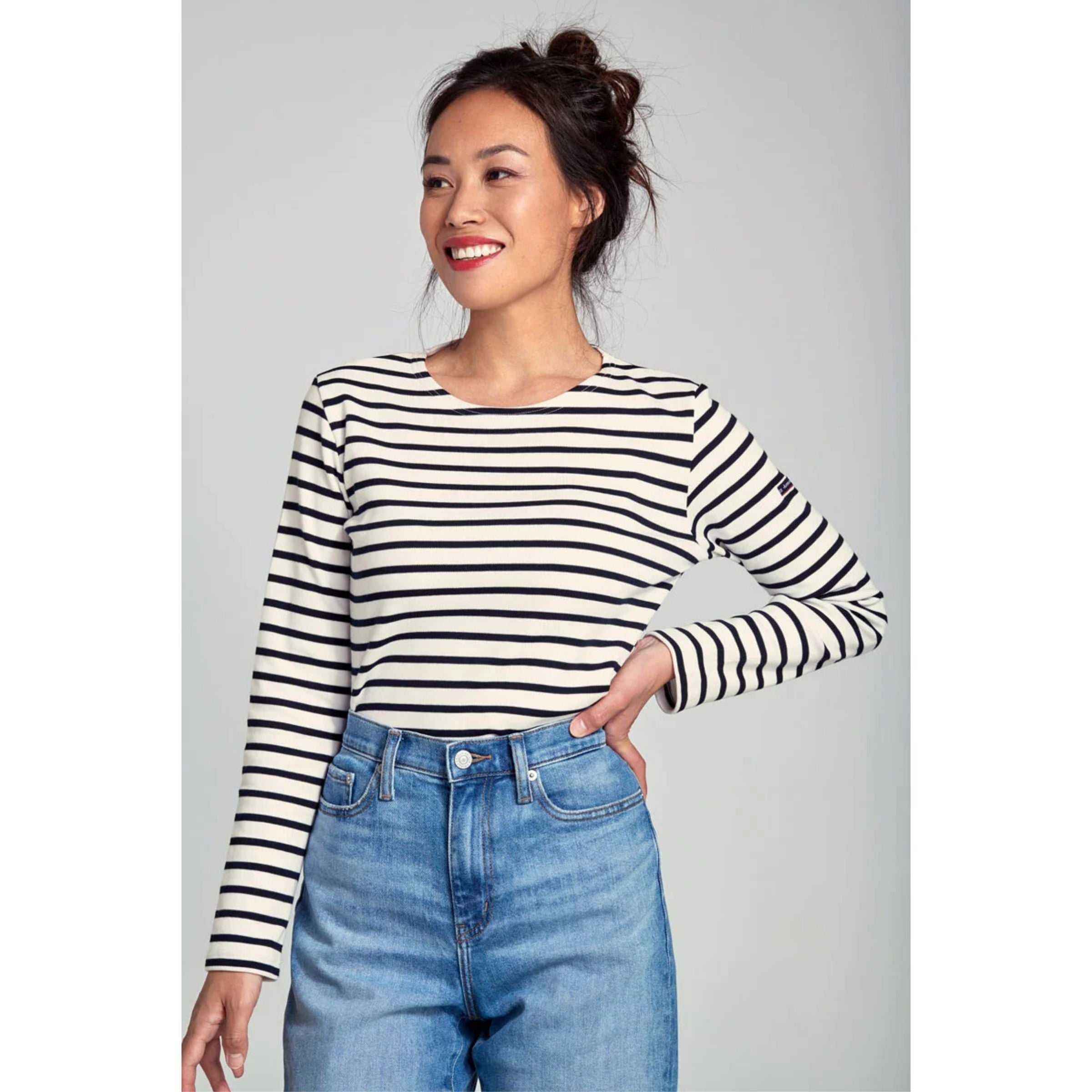 Armor-lux Classic Breton Shirt — Natural/Navy