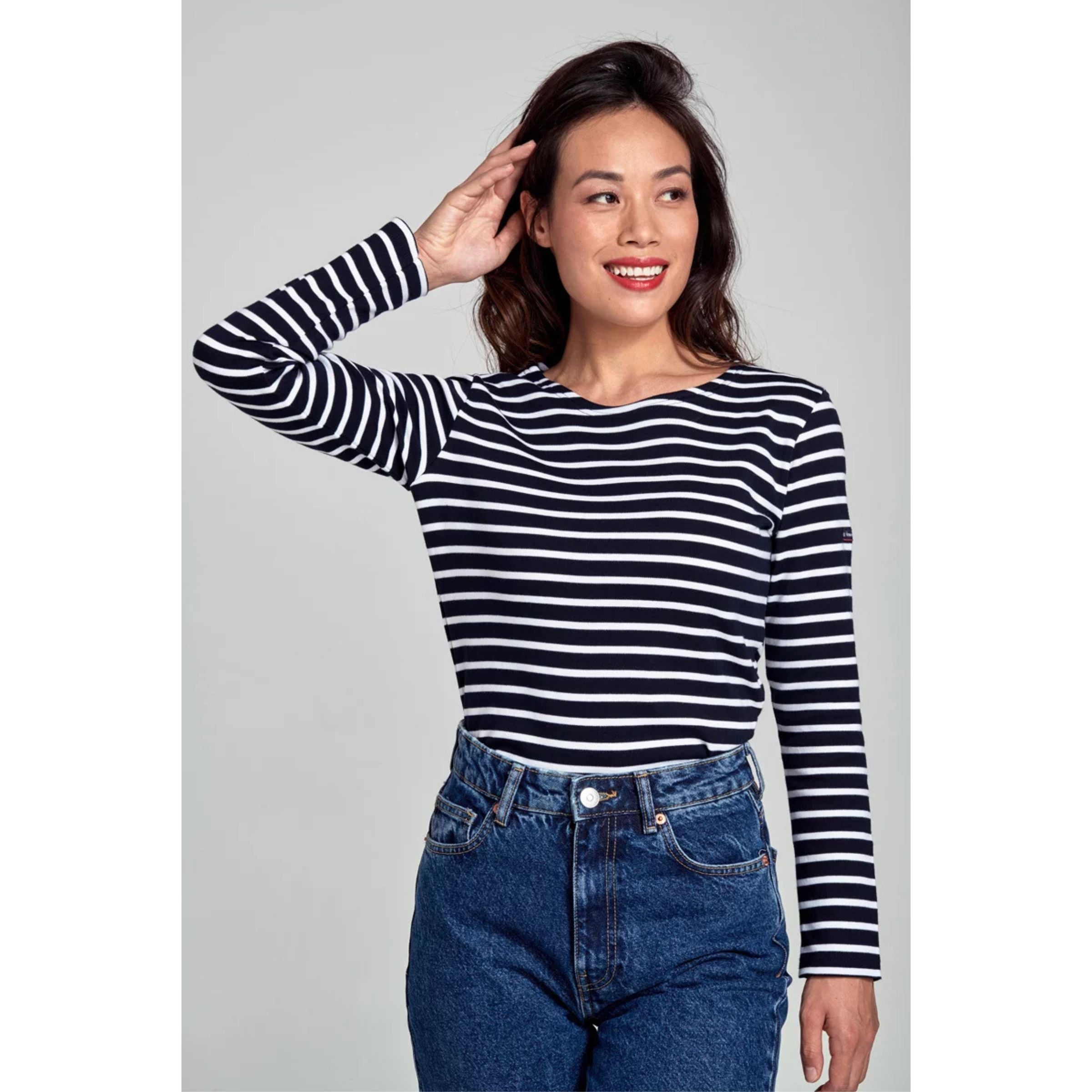 Armor-lux Classic Breton Shirt — Navy/White