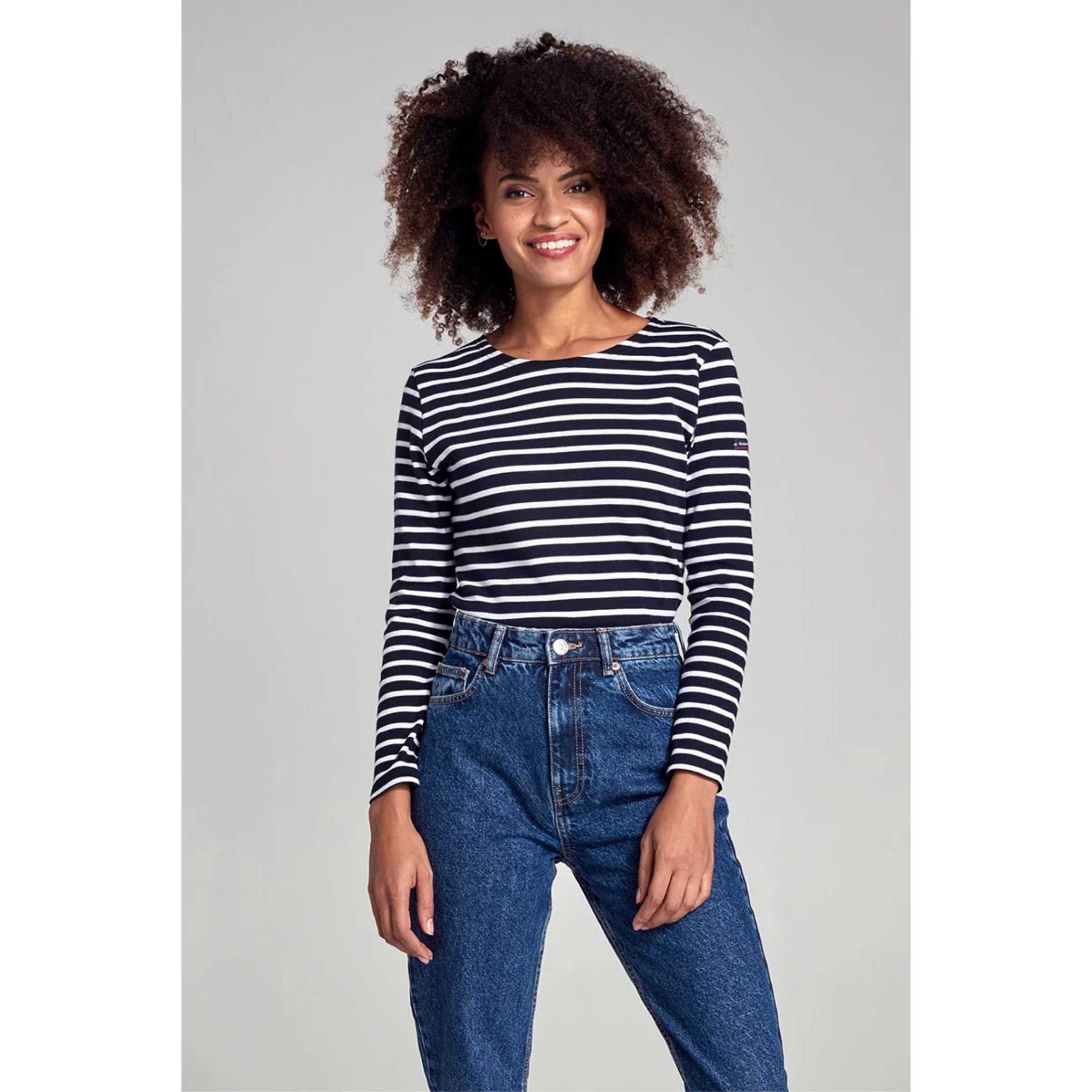 Armor-lux Classic Breton Shirt — Navy/White
