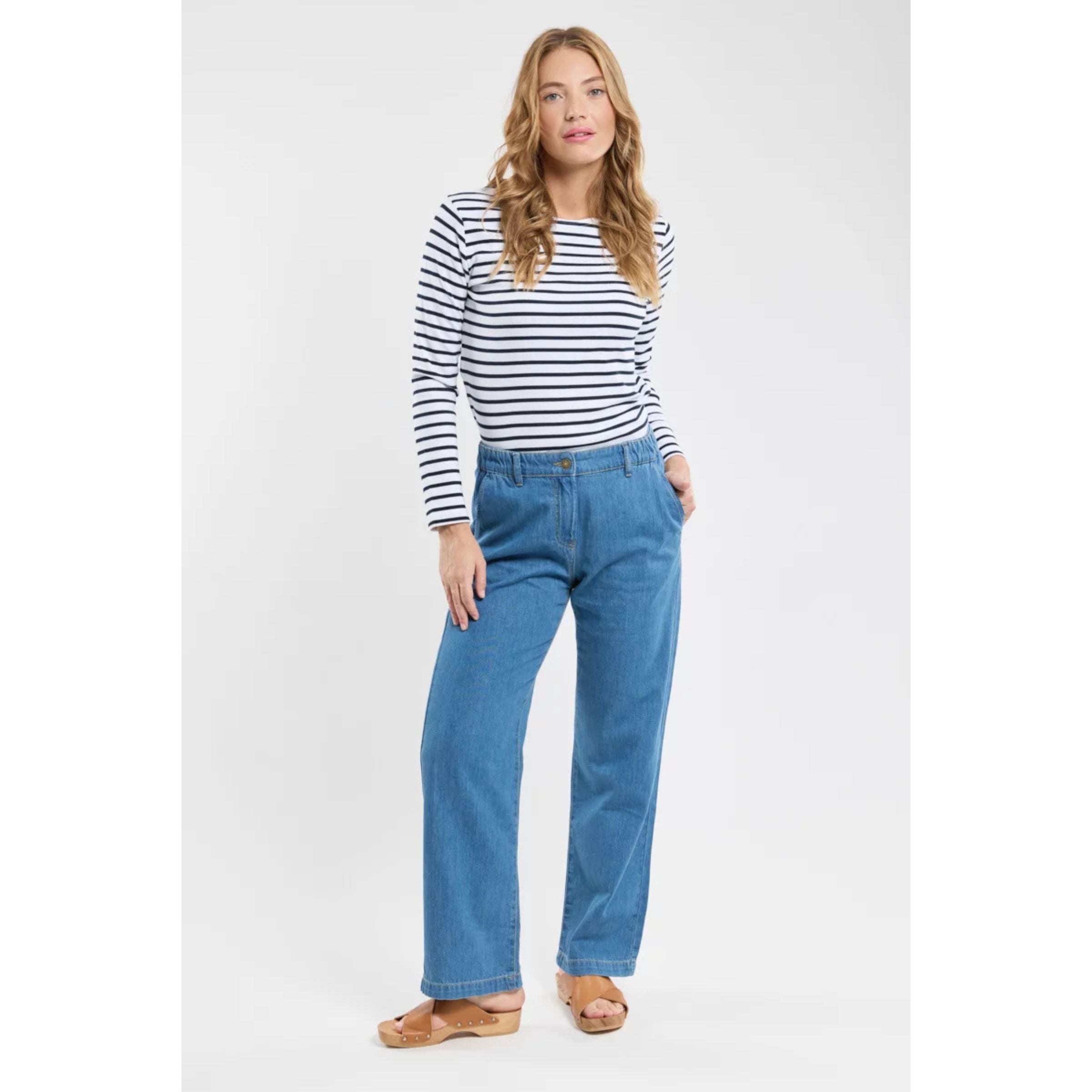 Armor-lux Classic Breton Shirt — White/Navy