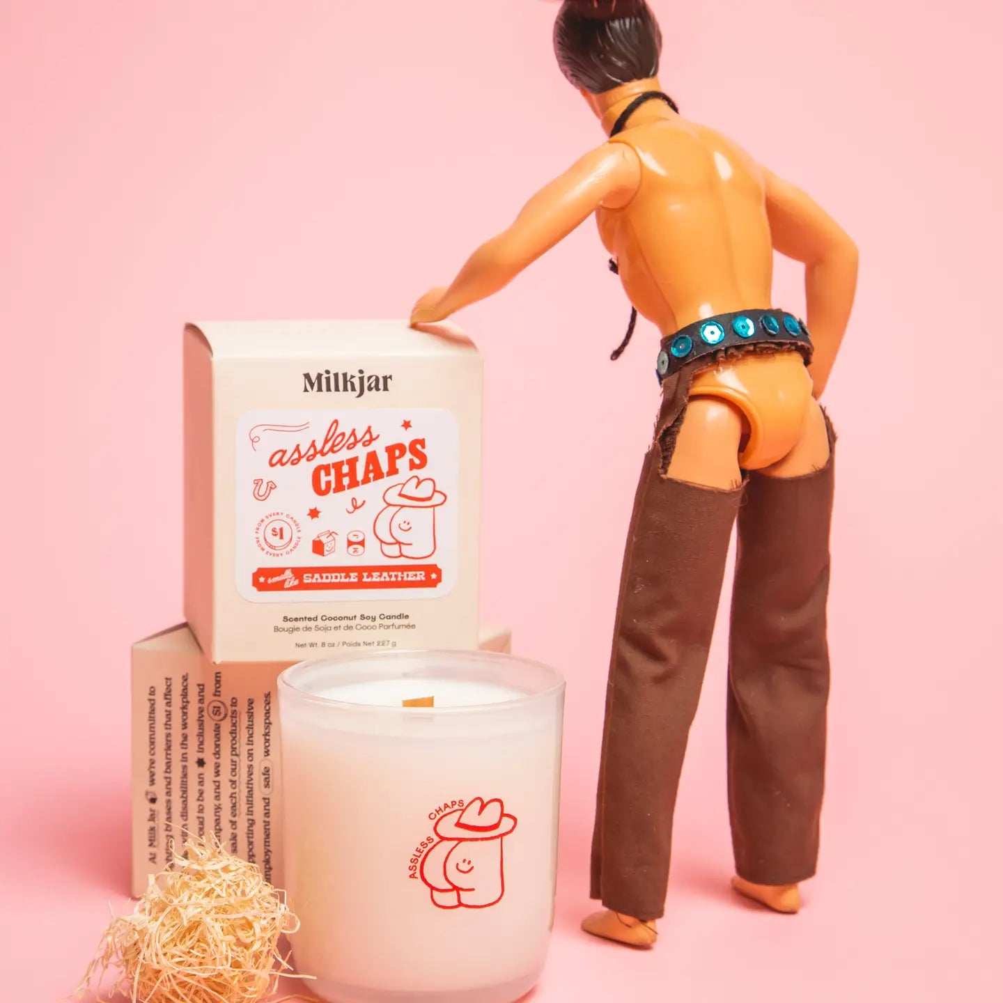 Assless Chaps | Saddle Leather Candle — Milk Jar