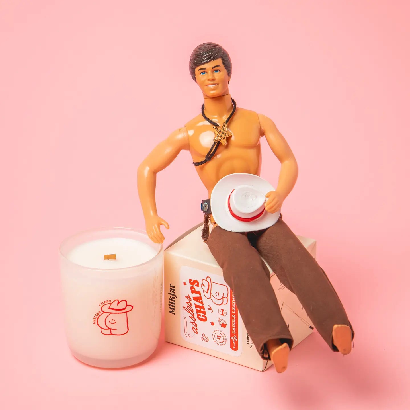 Assless Chaps | Saddle Leather Candle — Milk Jar