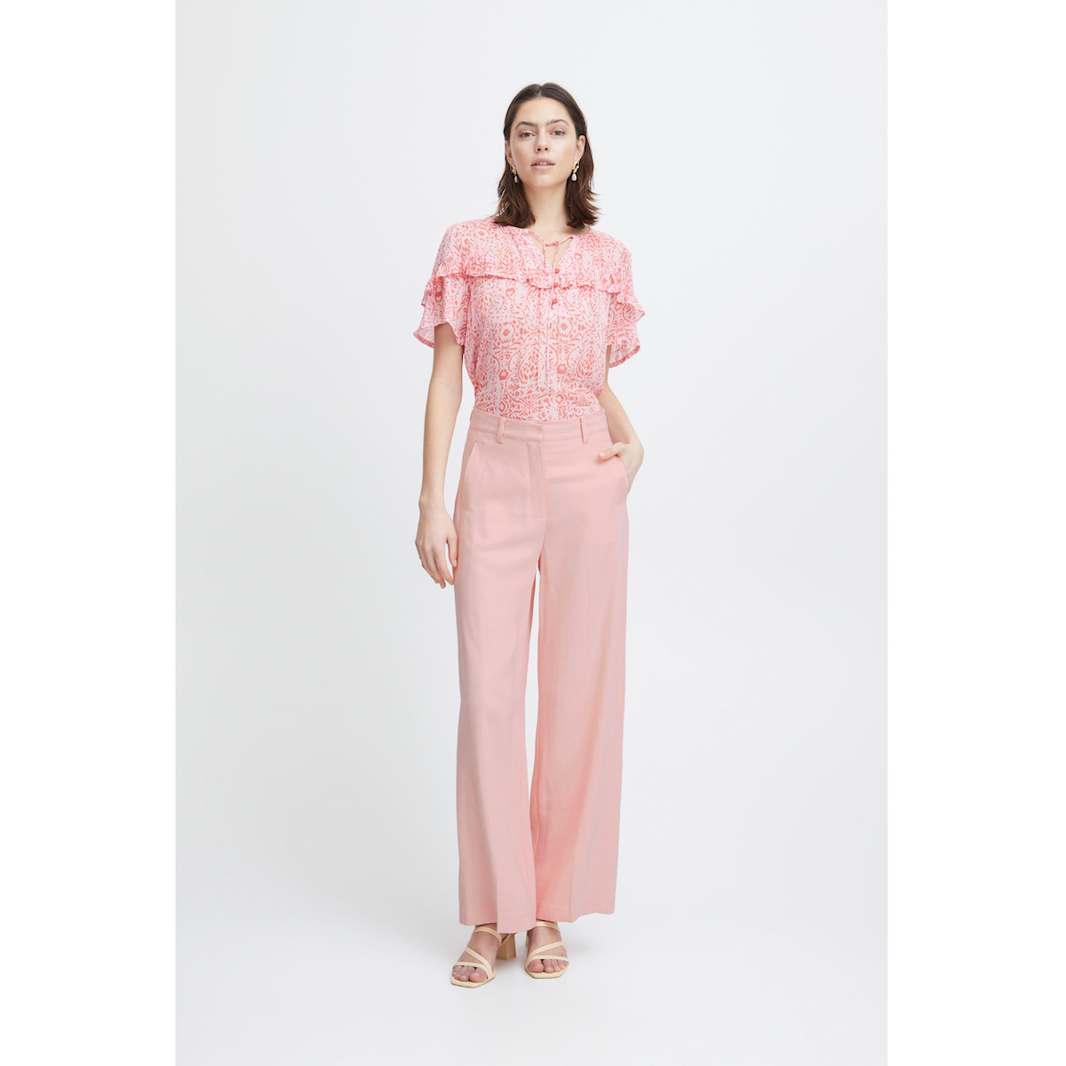 Atelier Rêve Leono Woven Trousers — Silver Pink - Public Mercantile