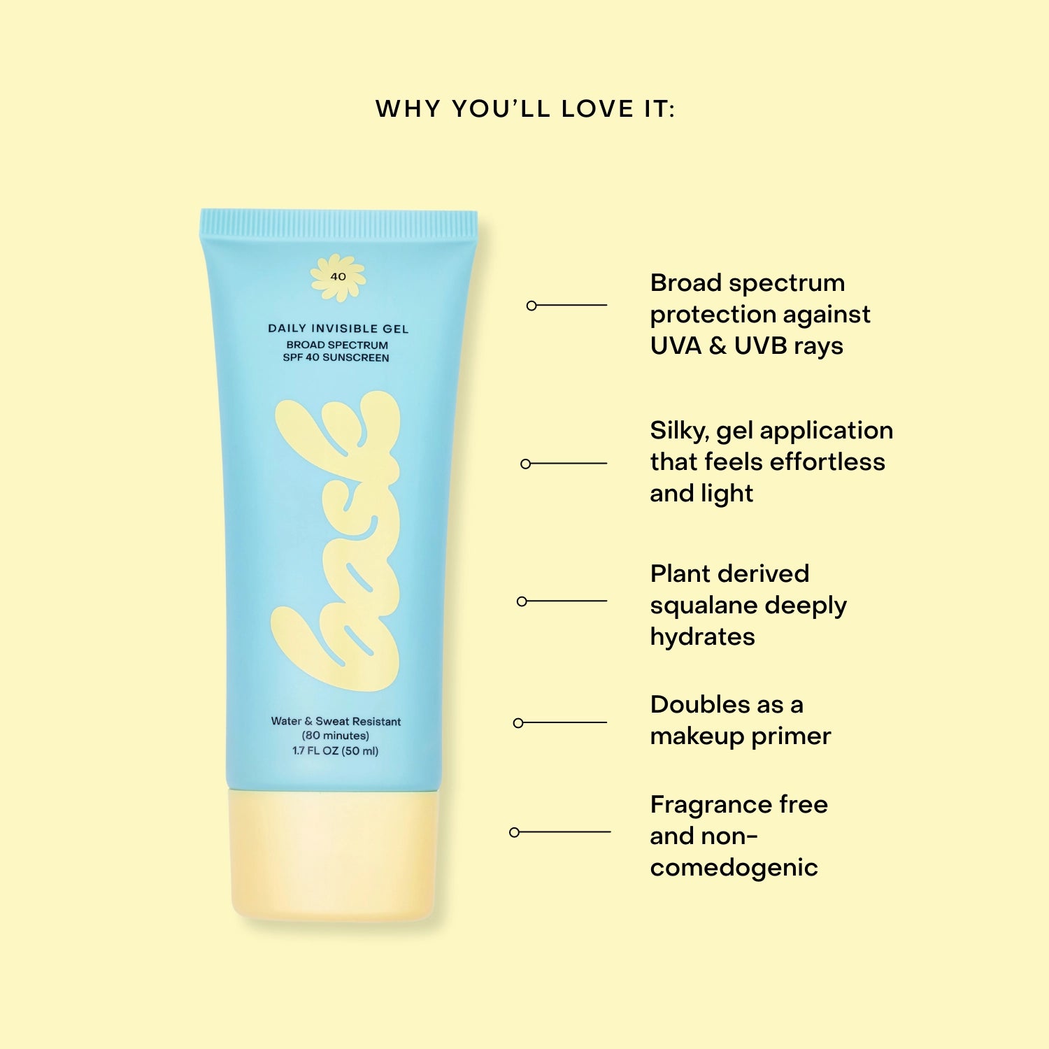Bask Daily Invisible Gel Sunscreen SPF 40 - Public Mercantile