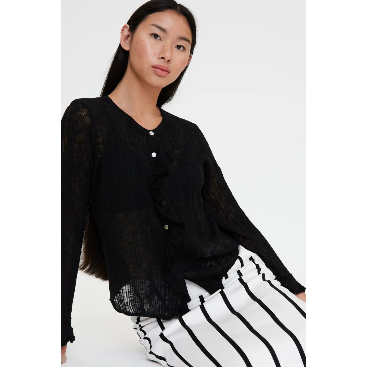 Black Sheer Cardigan — Wild Pony - Public Mercantile