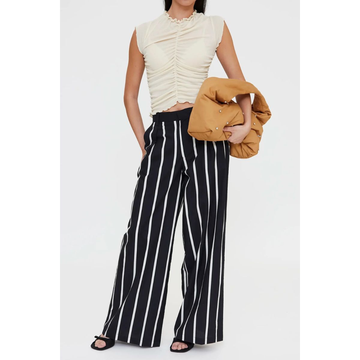 Black Striped Cotton Pants — Wild Pony - Public Mercantile