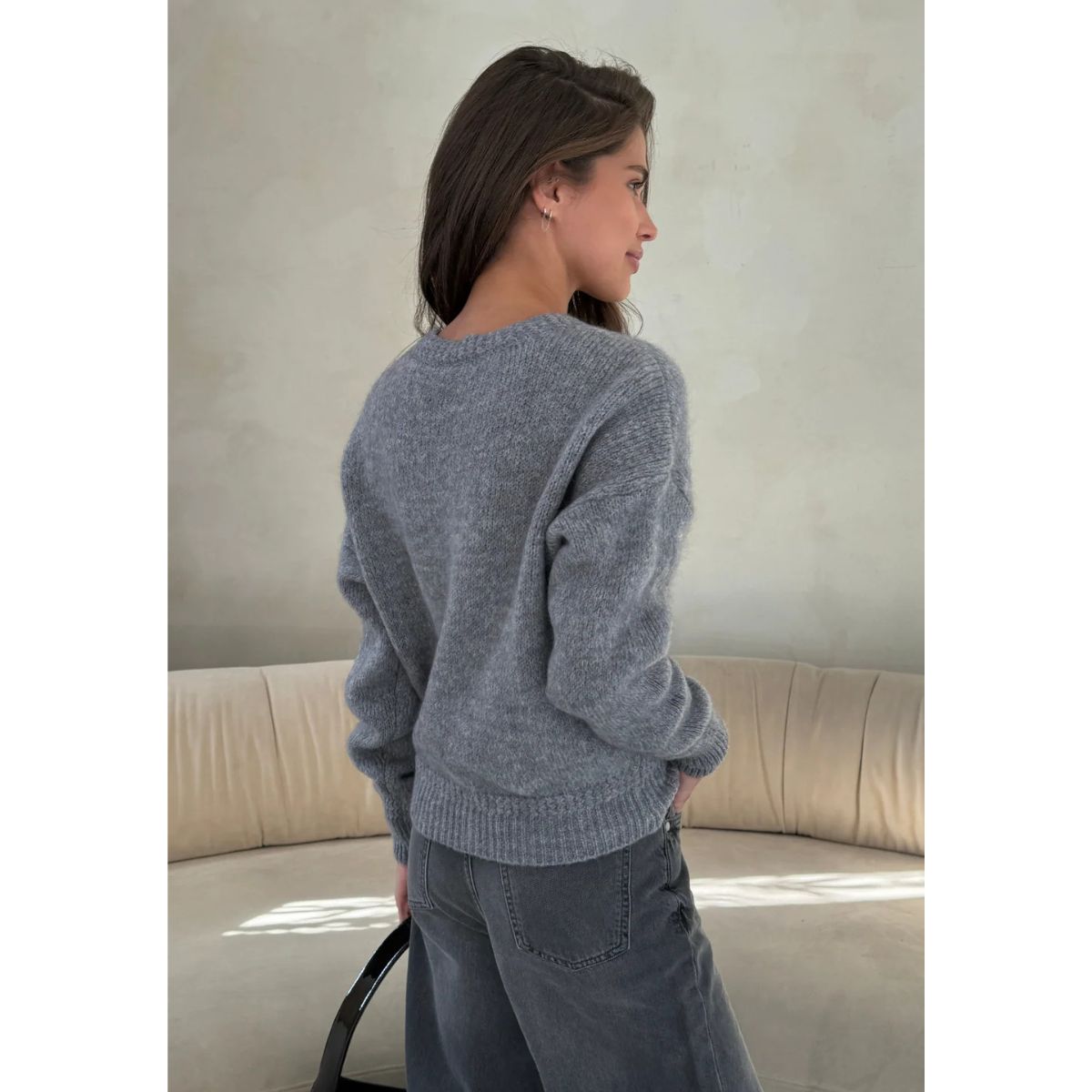 Reyna Soft Alpaca Cardigan — Dark Grey - Public Mercantile