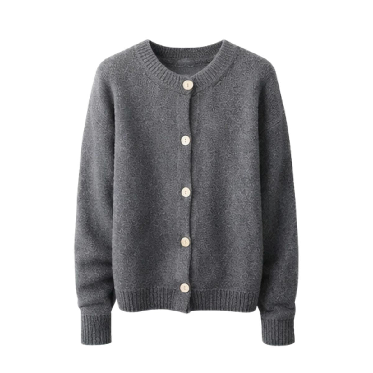 Reyna Soft Alpaca Cardigan — Dark Grey - Public Mercantile