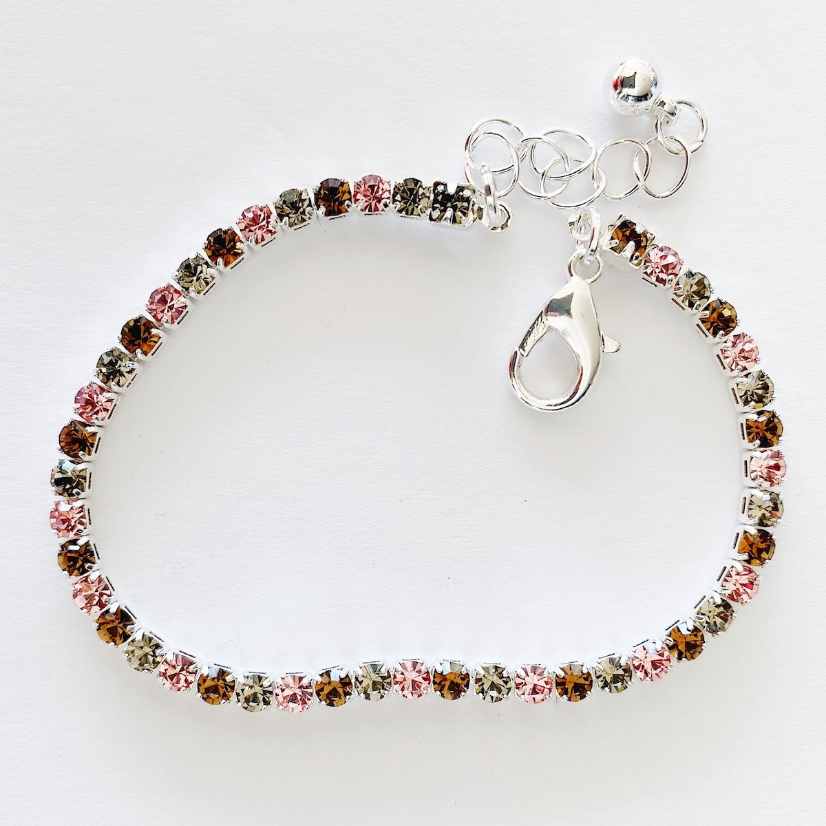 Cypress Tennis Bracelet — Pink/Olive