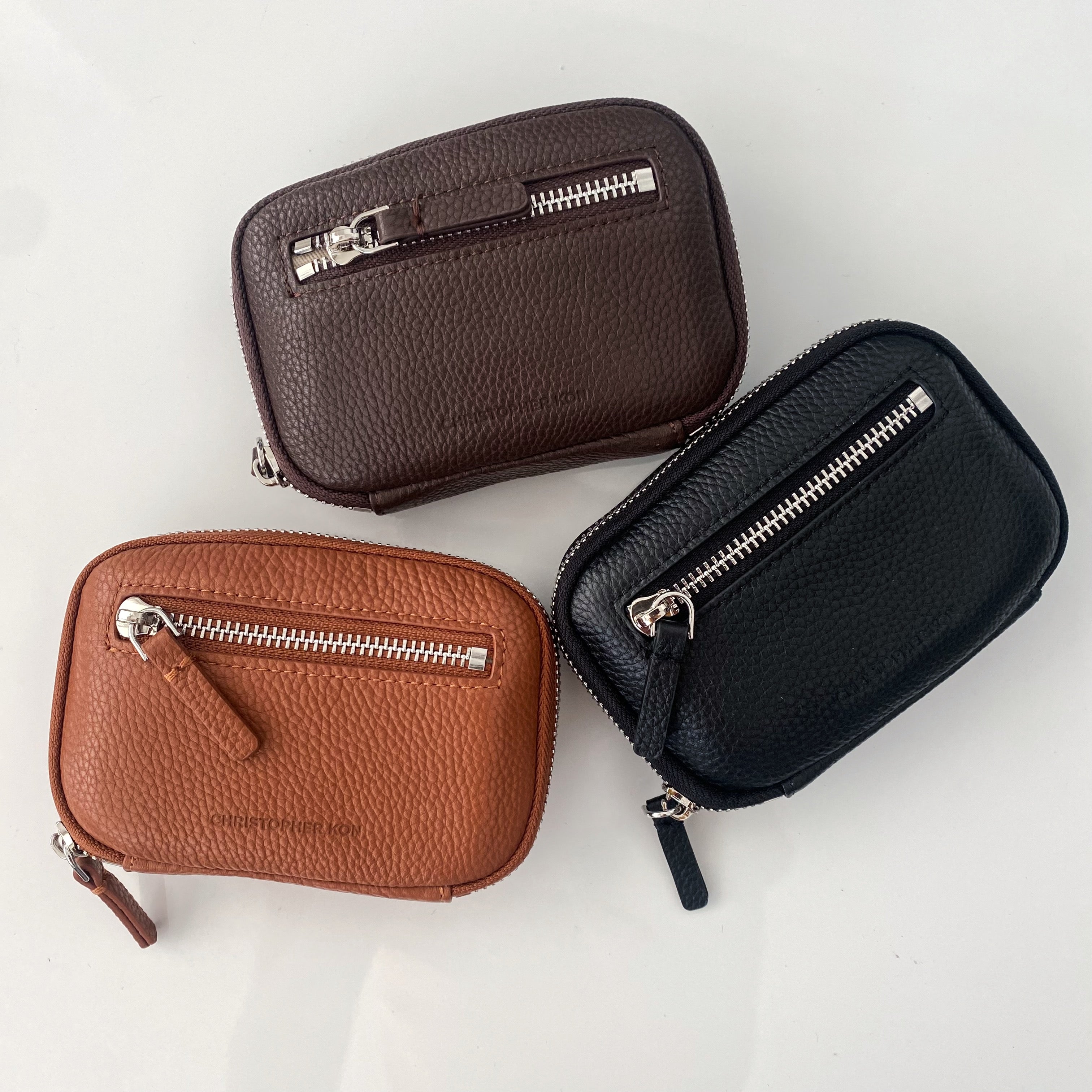 Small Pebbled Leather Wallet — Christopher Kon