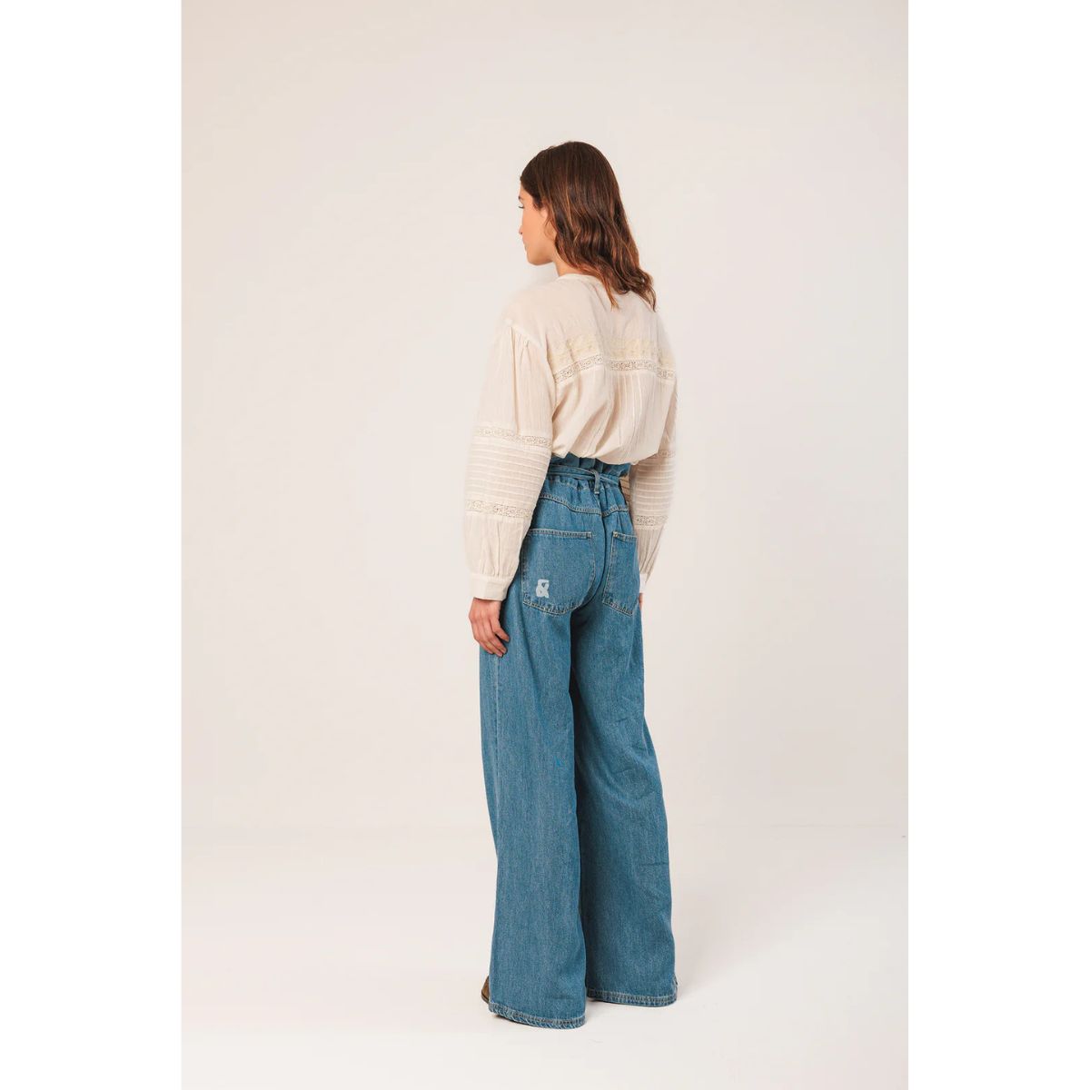 Organic Cotton Embroidered Shirt — Cream