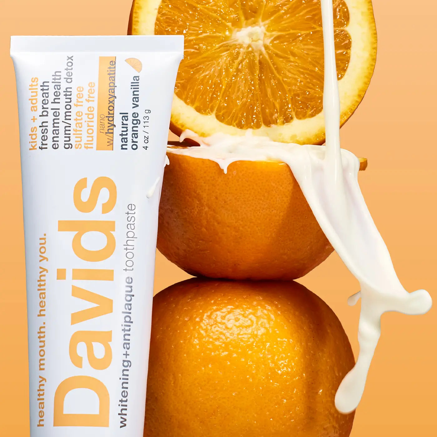 Davids Kids + Adults Nano-Hydroxyapatite Premium Toothpaste | Orange Vanilla