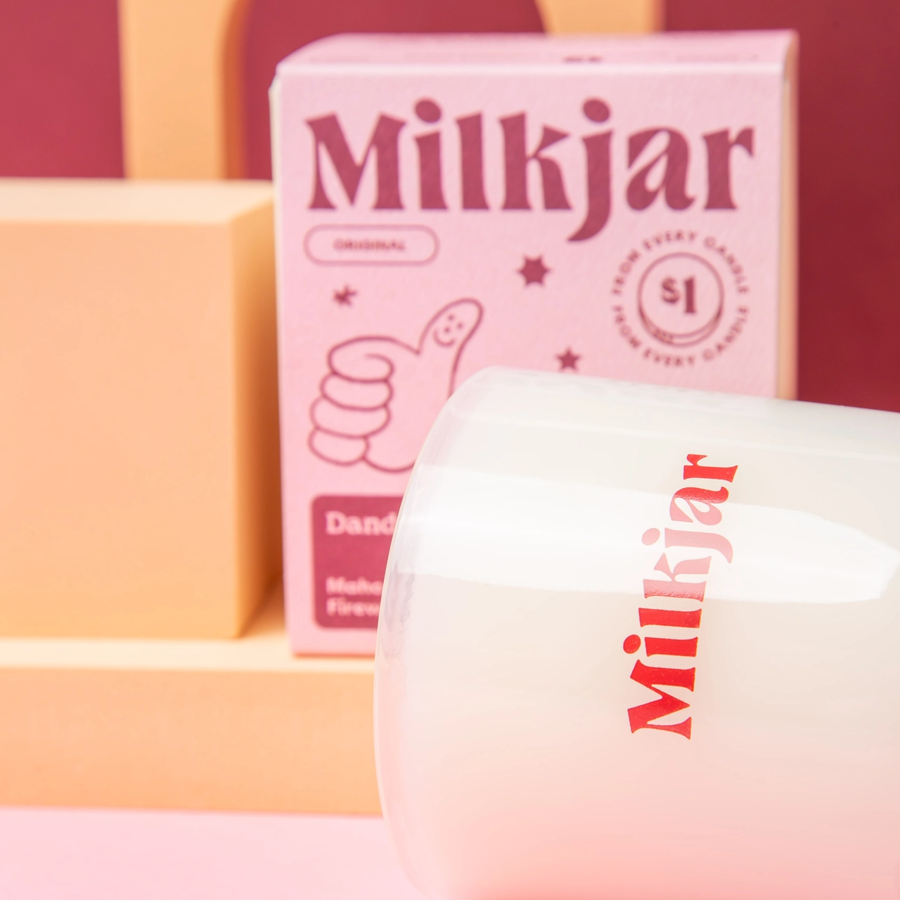 Dandy | Mahogany, Firewood & Pine Candle — Milk Jar