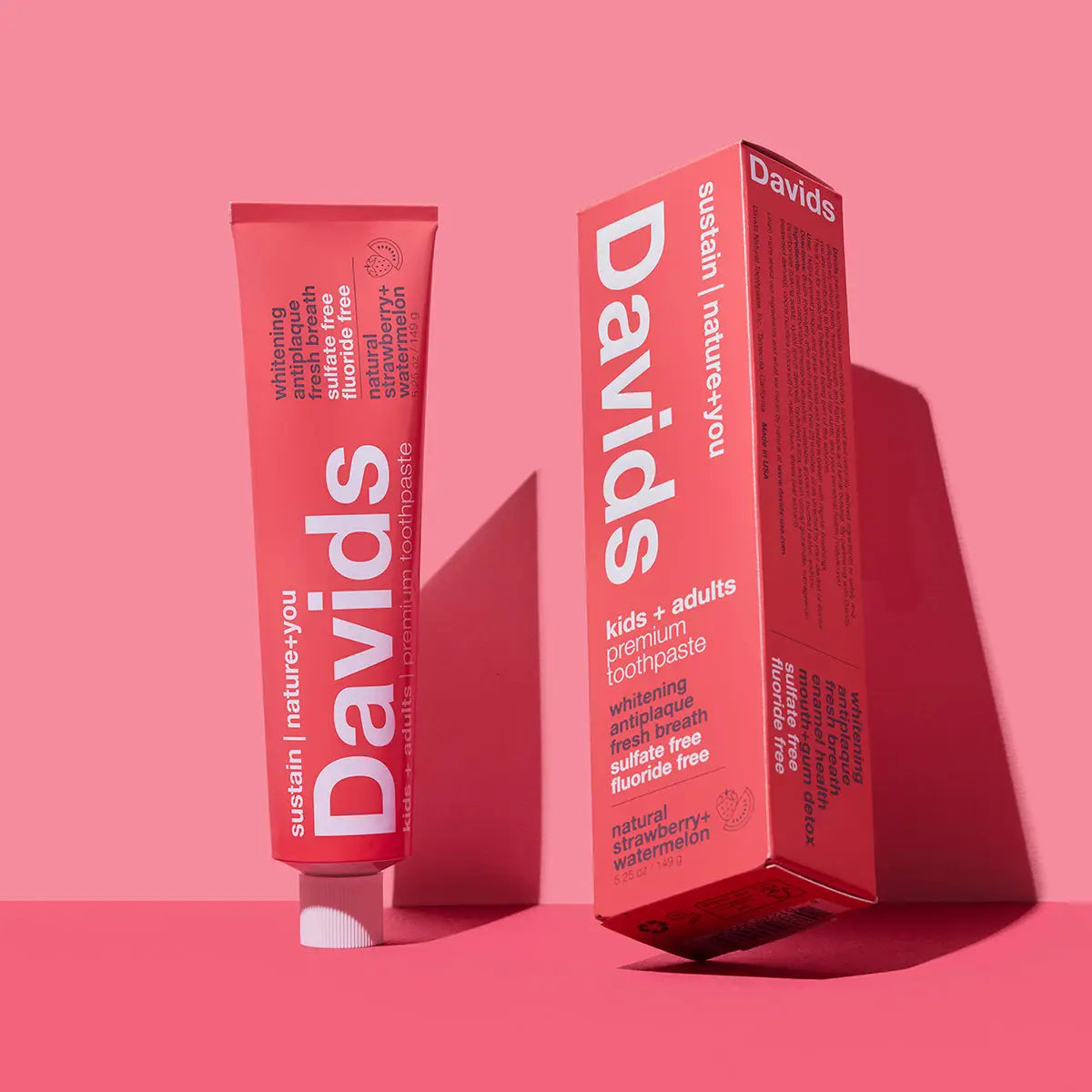Dentifrice premium Davids Kids+Adults | Fraise et pastèque