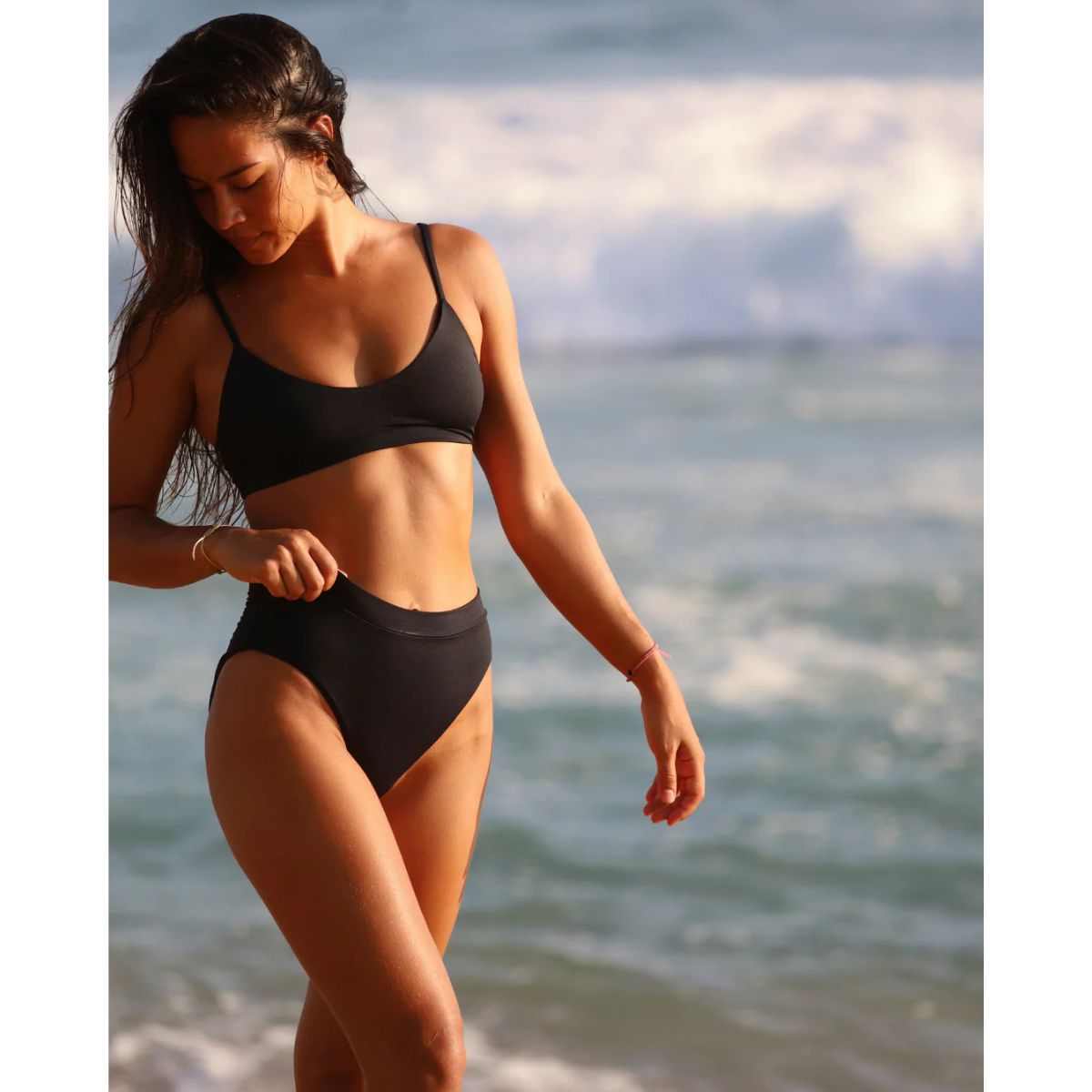 Acapulco High-waisted Swimsuit Bottoms â Black