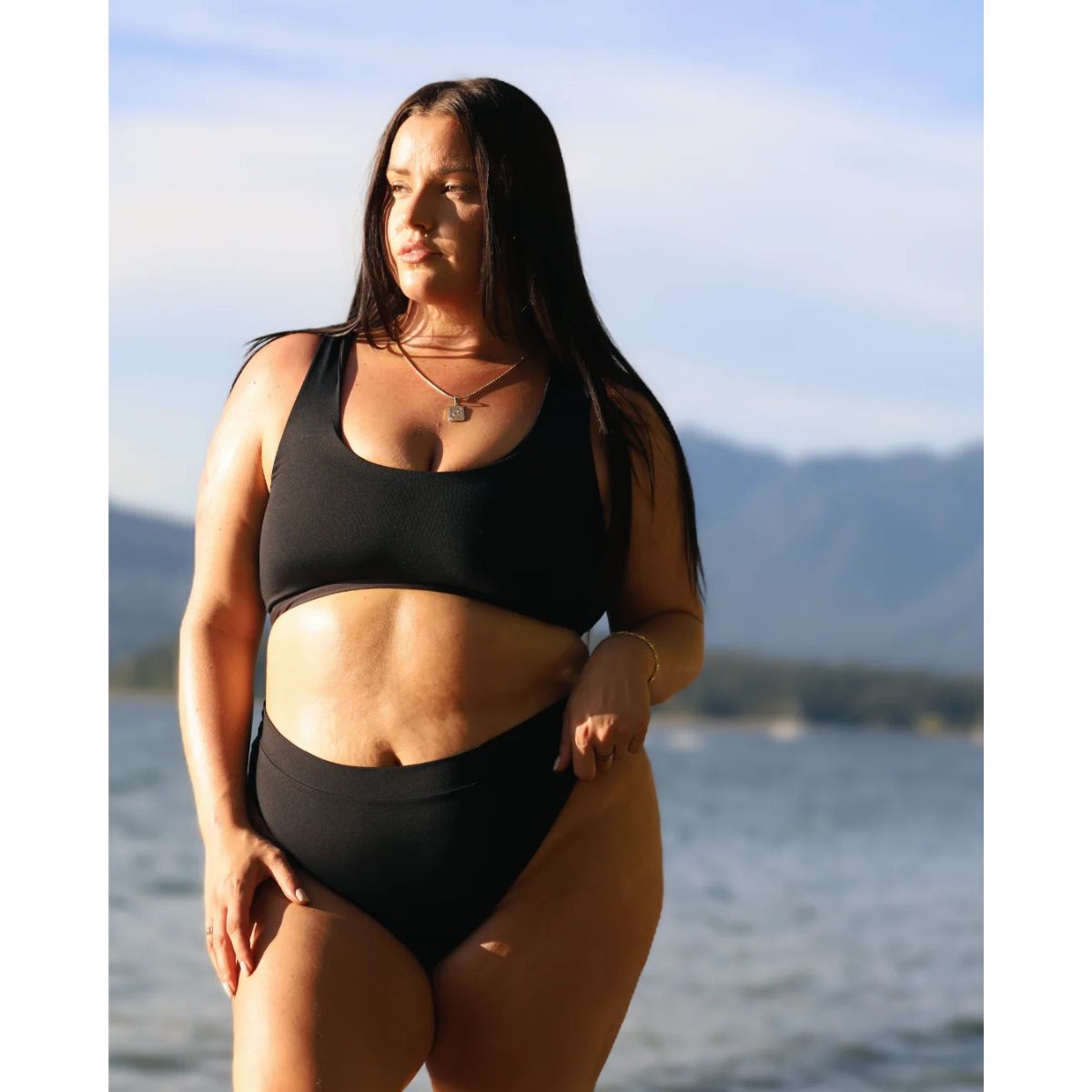 Acapulco High-waisted Swimsuit Bottoms â Black