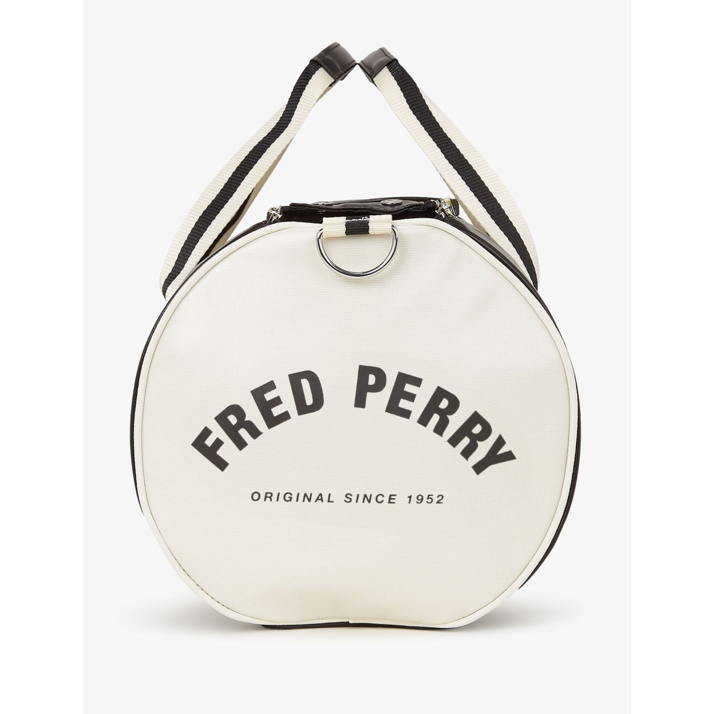 Fred Perry Classic Barrel Bag — Black/Ecru