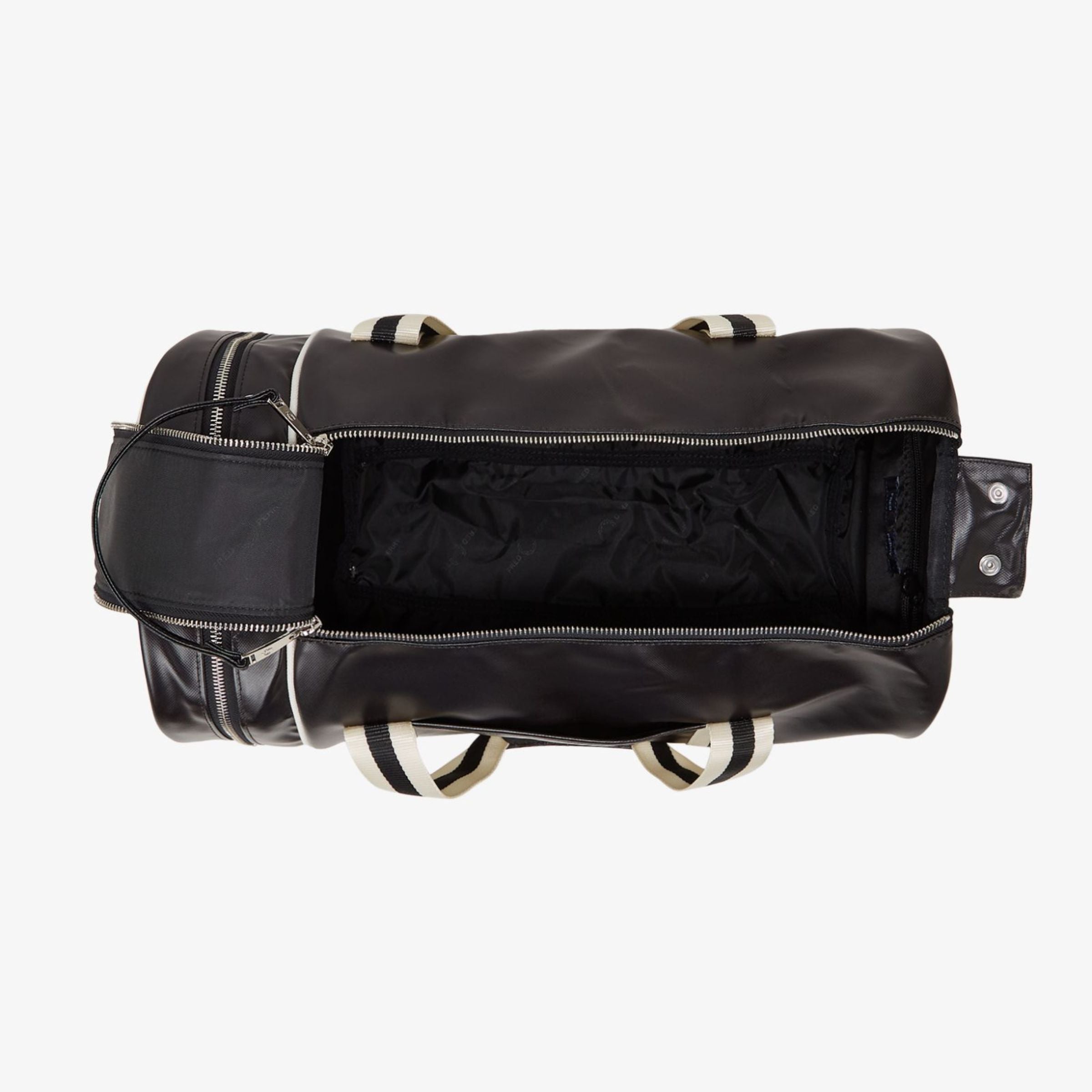 Fred Perry Classic Barrel Bag — Black/Ecru