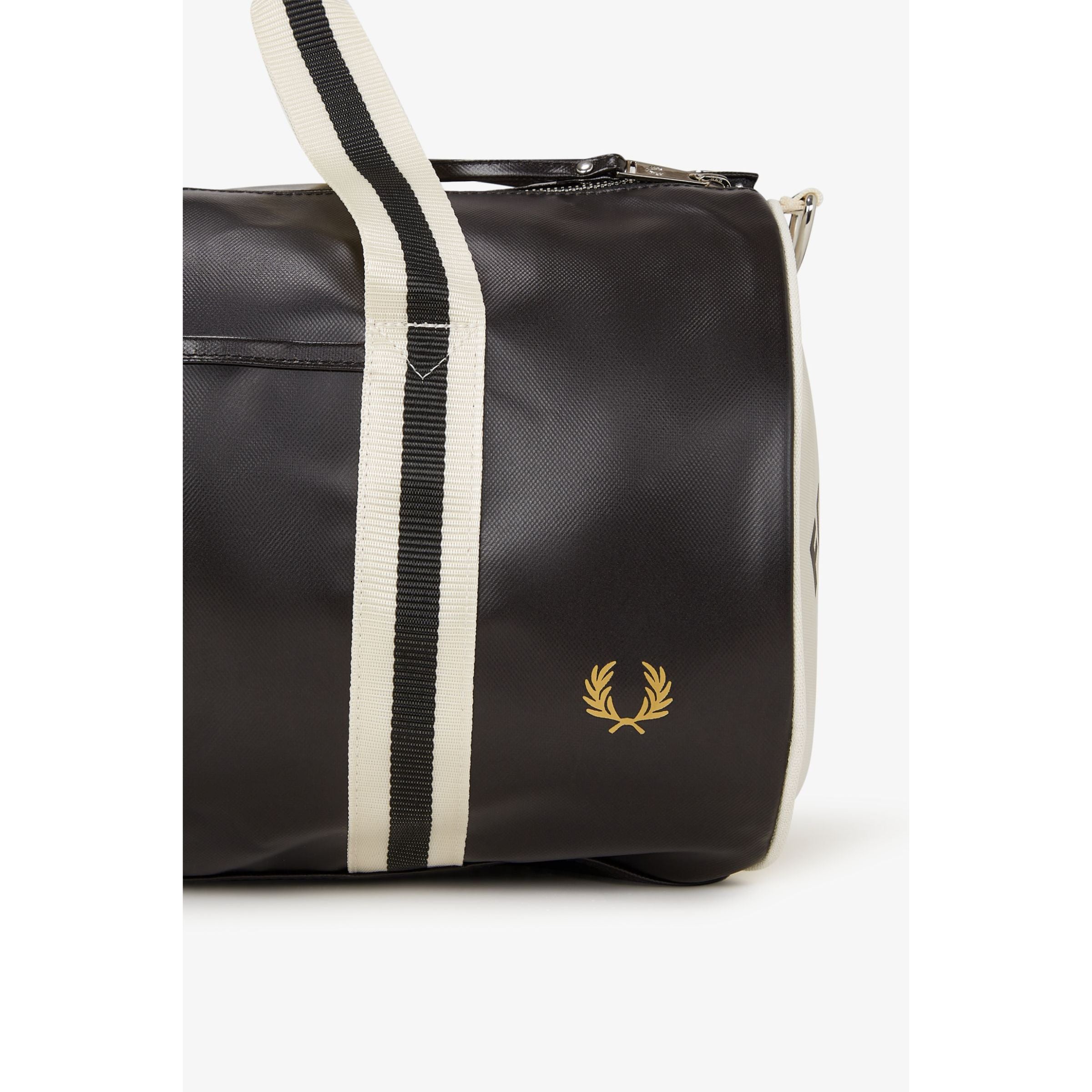 Fred Perry Classic Barrel Bag — Black/Ecru