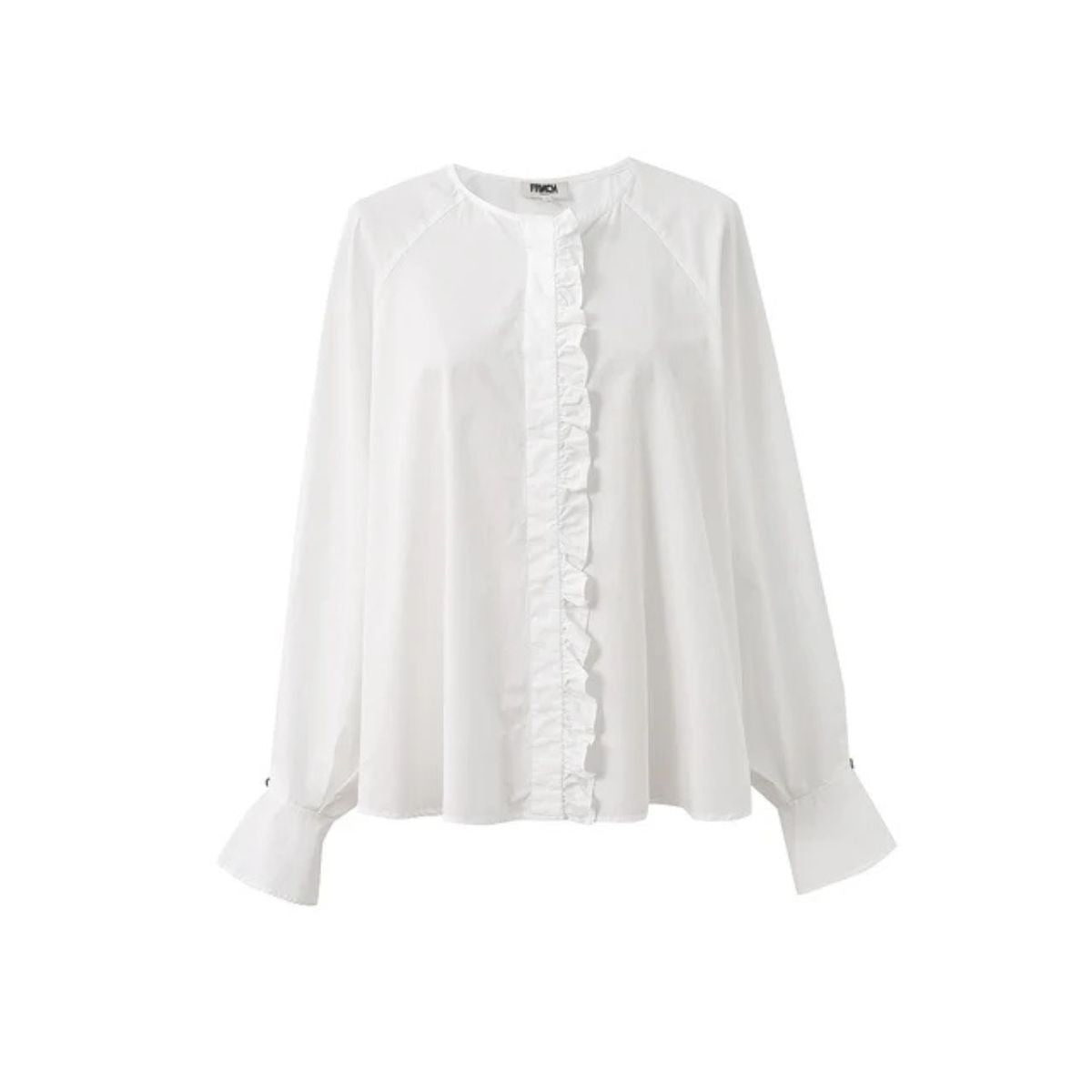 FRNCH Aragon Ruffle Shirt — White