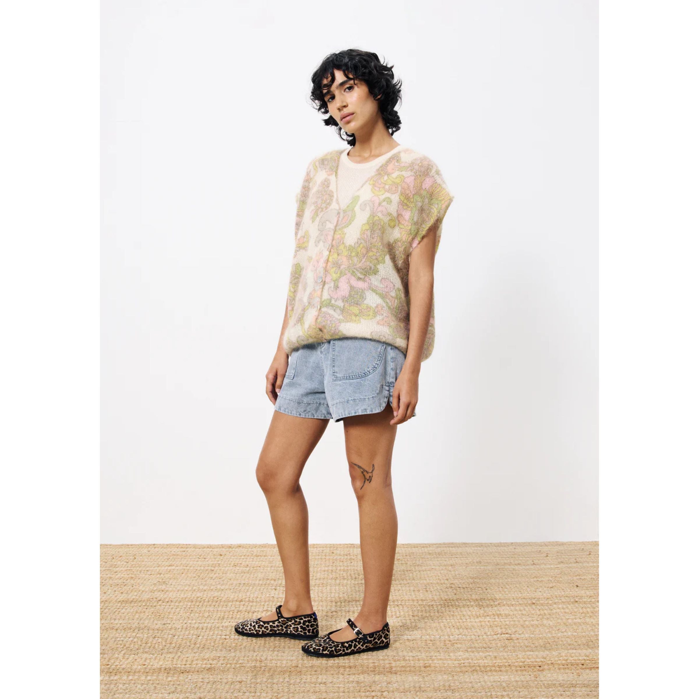 FRNCH Denim Shorts — Light Blue