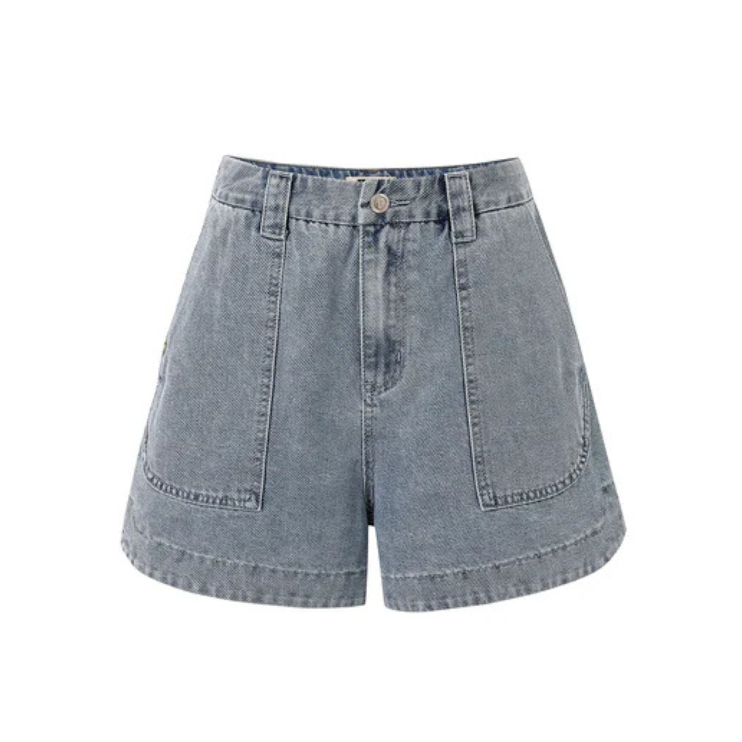 FRNCH Denim Shorts — Light Blue