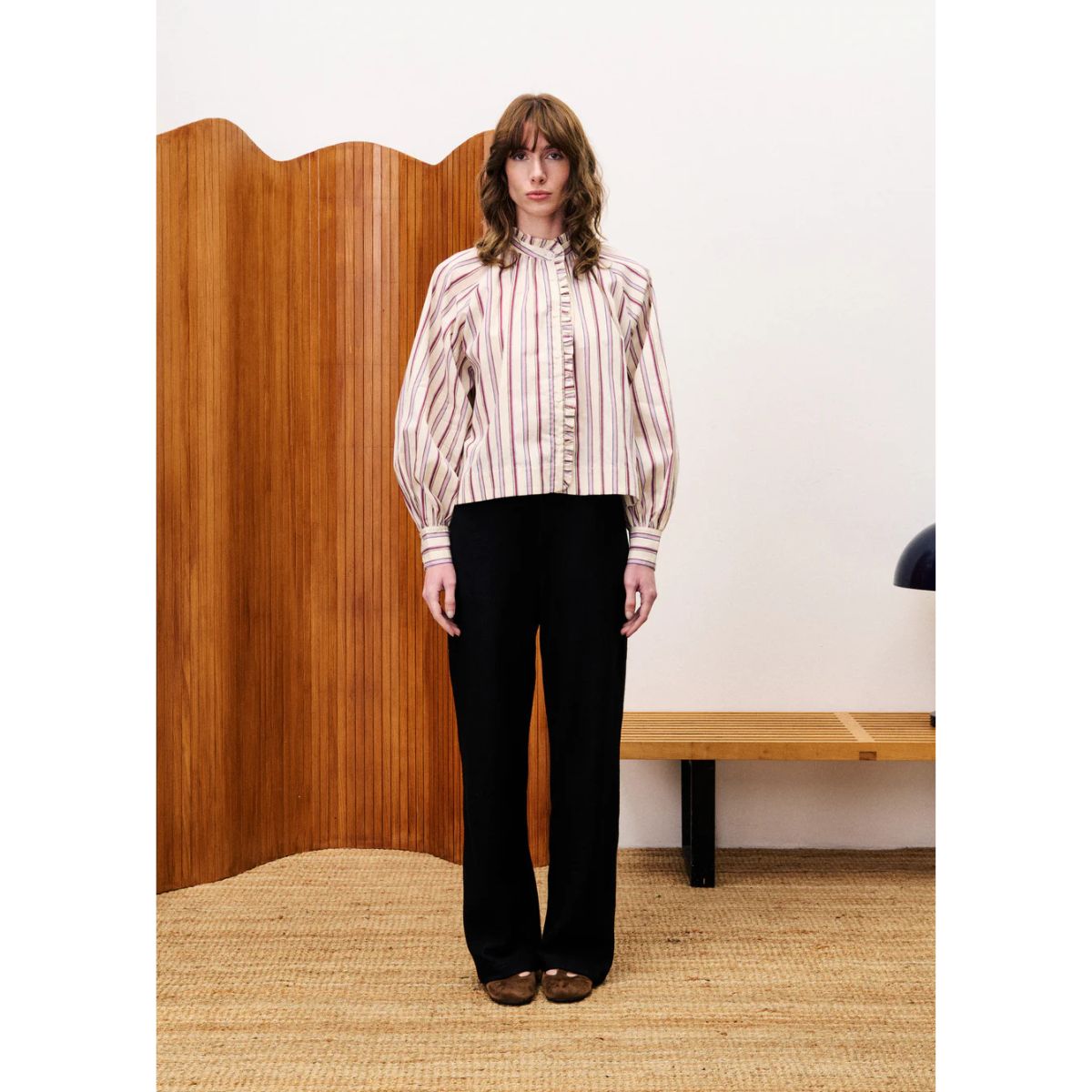 FRNCH Molly Cotton Shirt — Creme