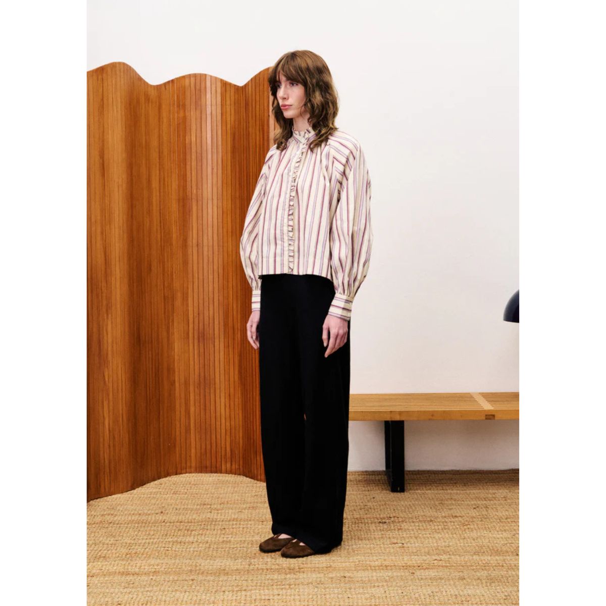 FRNCH Molly Cotton Shirt — Creme