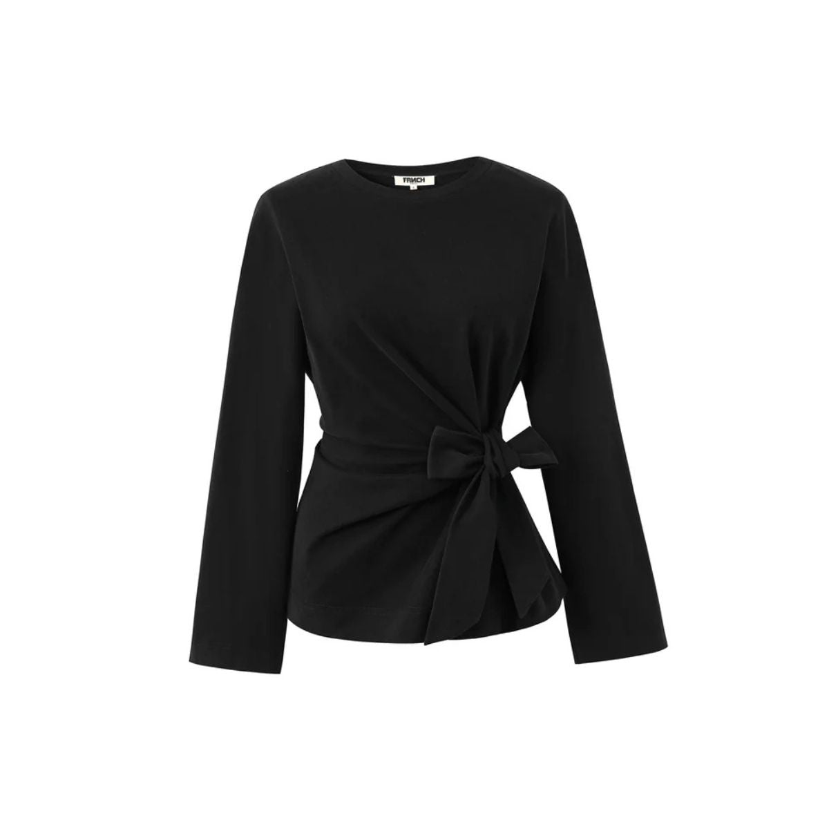 FRNCH Orchis Tie Shirt — Black