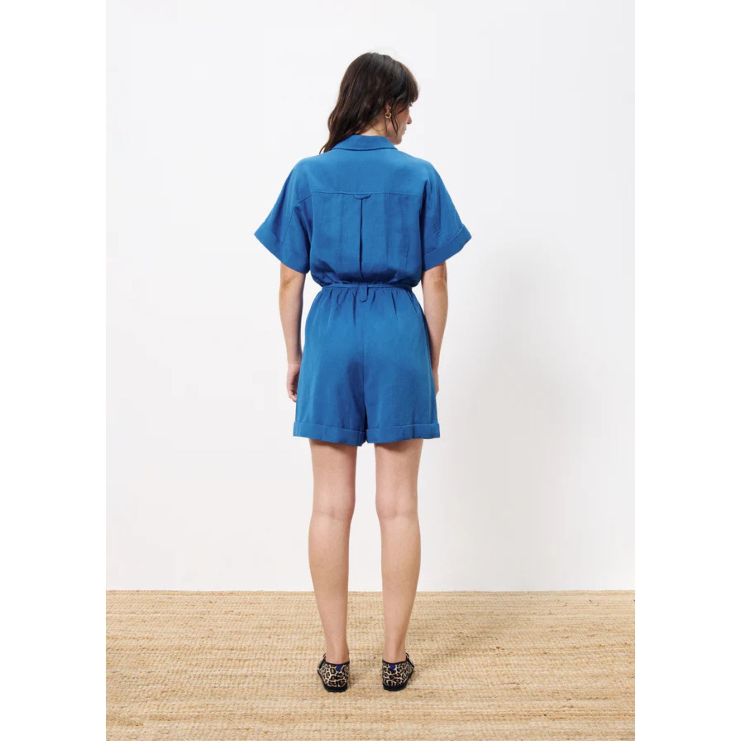 FRNCH Short Romper — Electric Blue