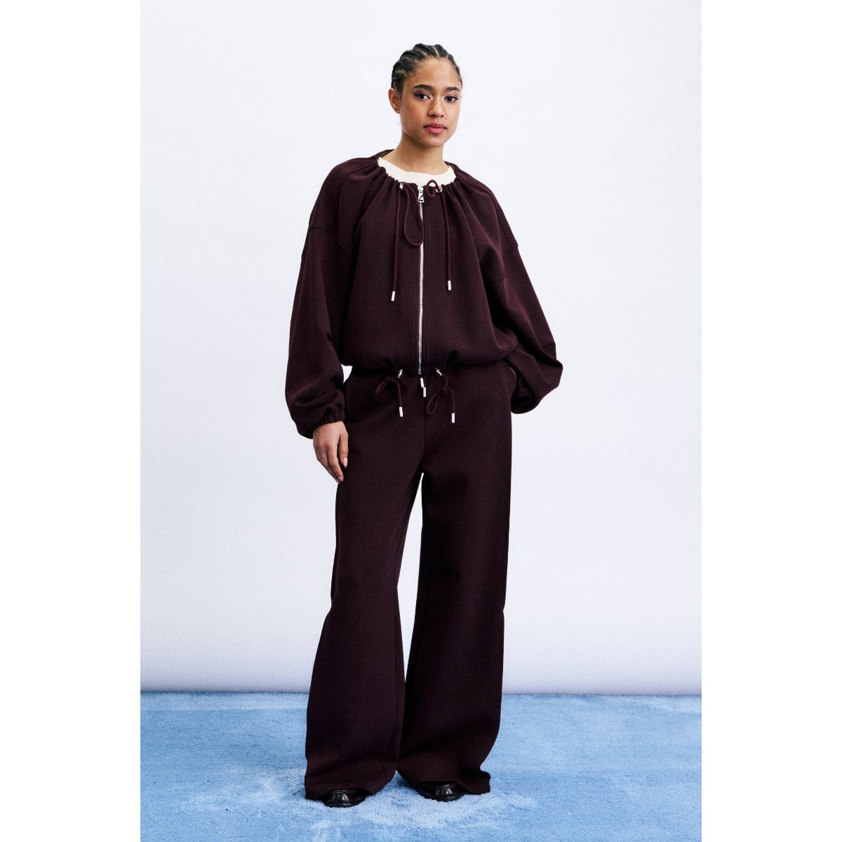 Robe à smocks rayée