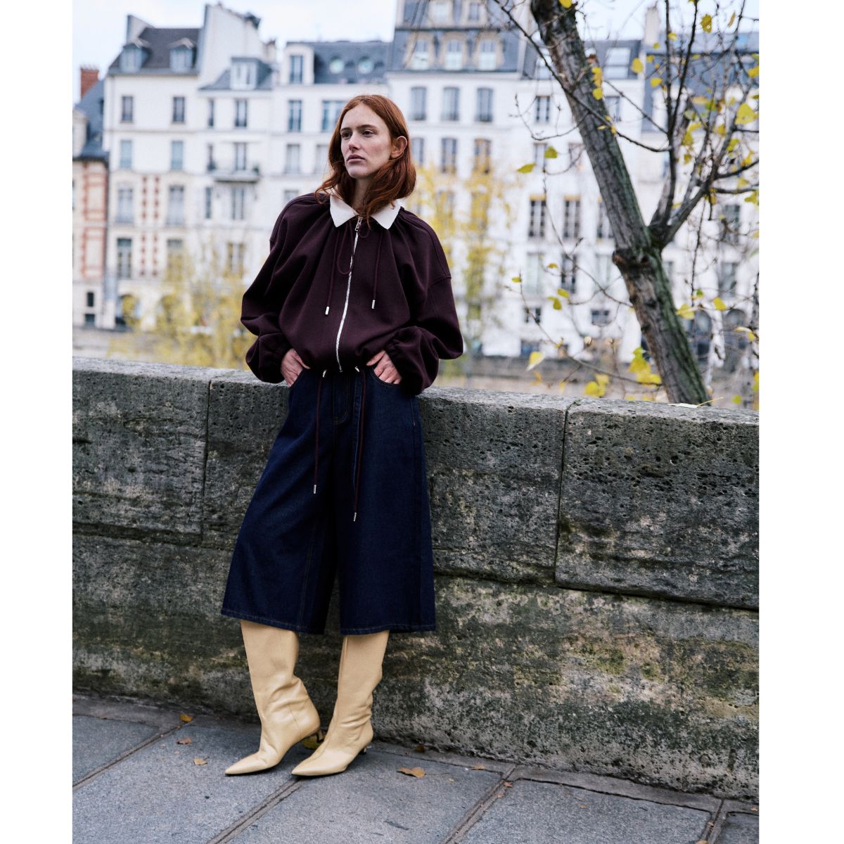 Robe à smocks rayée