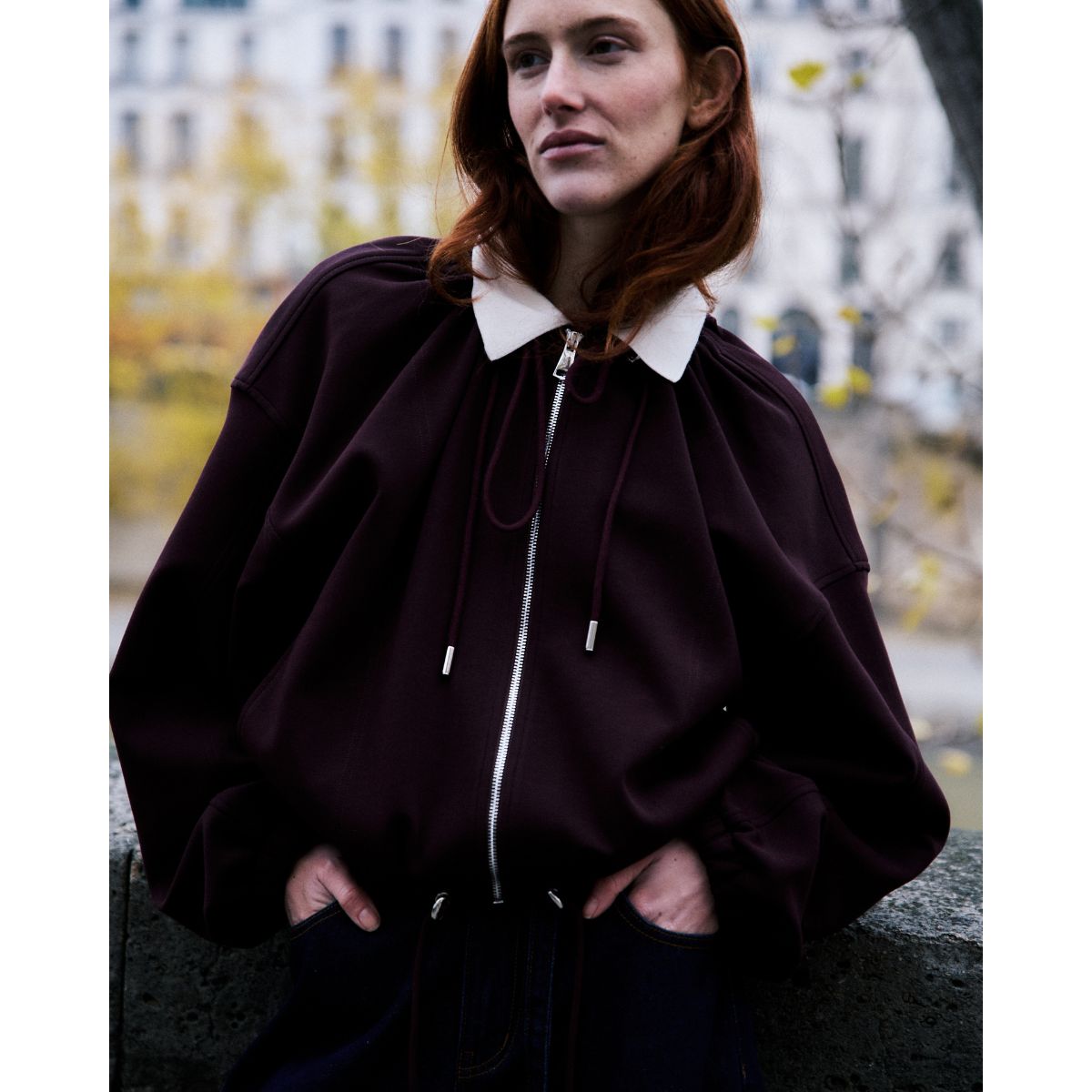 Robe à smocks rayée