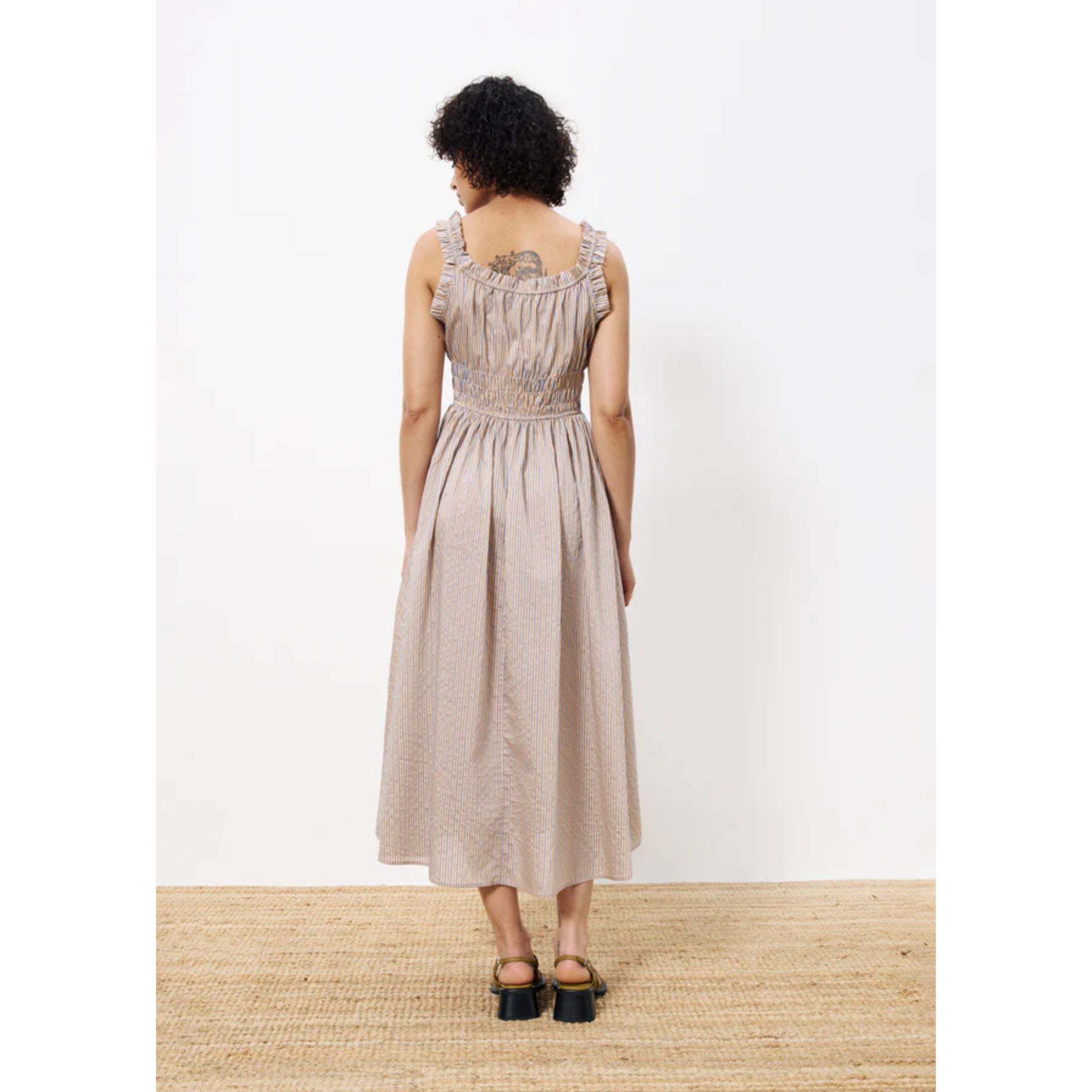 FRNCH Striped Smock Dress