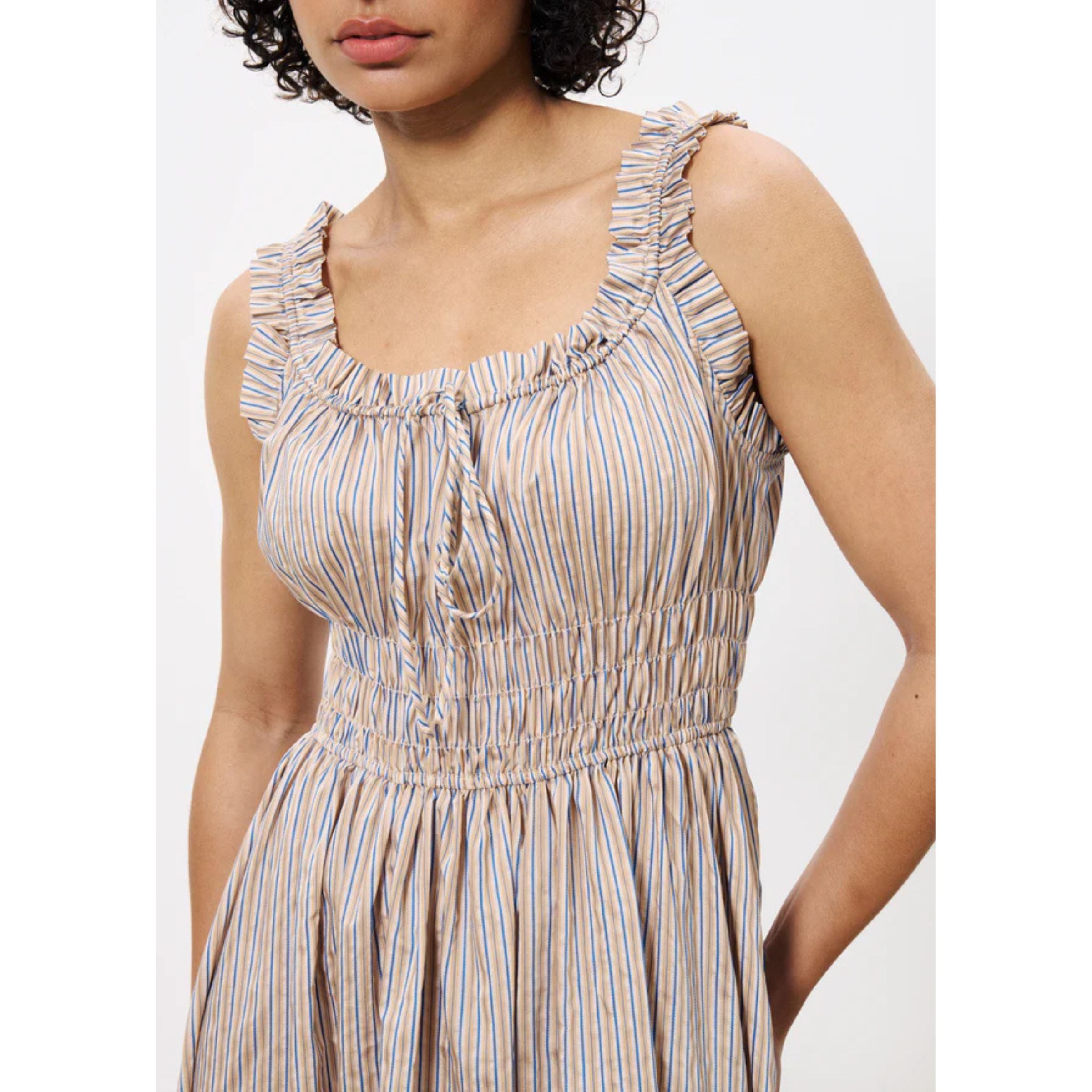 FRNCH Striped Smock Dress