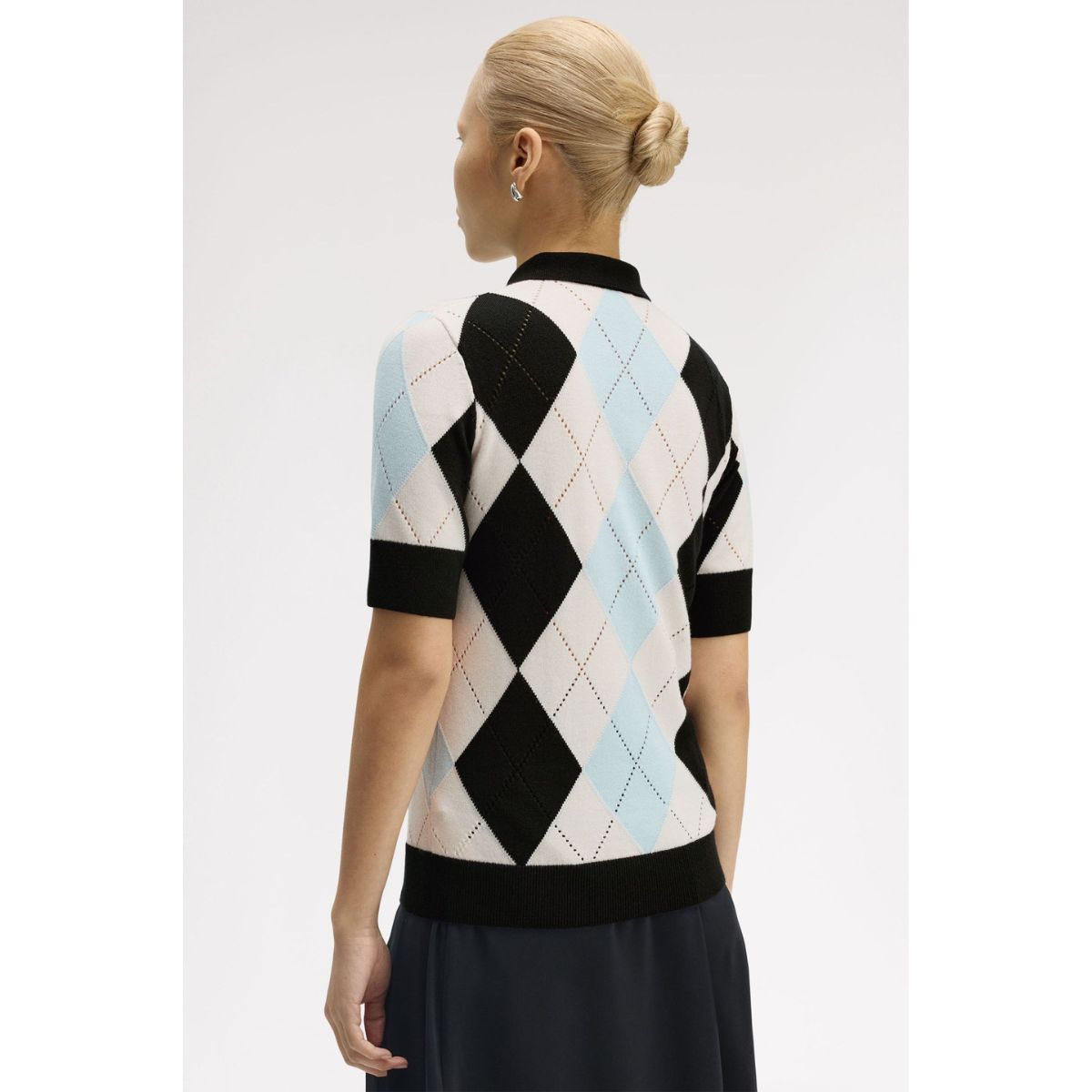 Chemise en tricot vichy Fred Perry — Rouge brûlé