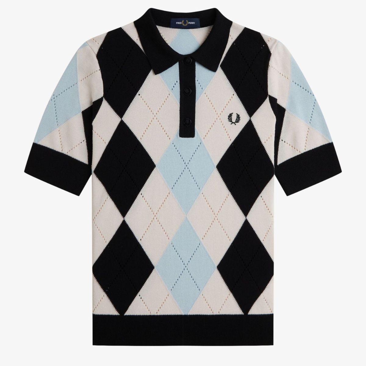 Chemise en tricot vichy Fred Perry — Rouge brûlé