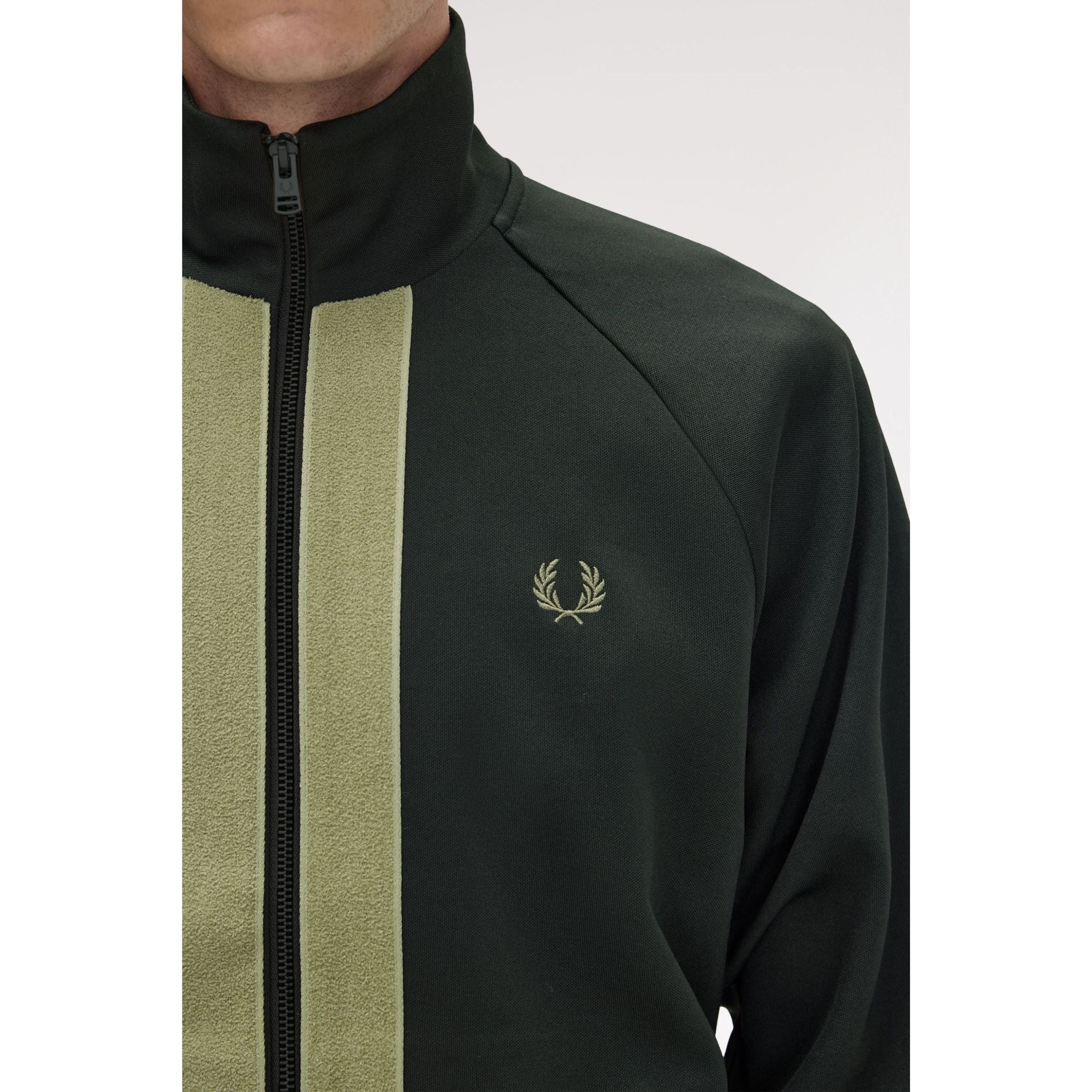 Fred Perry Chenille Track Jacket — Night Green