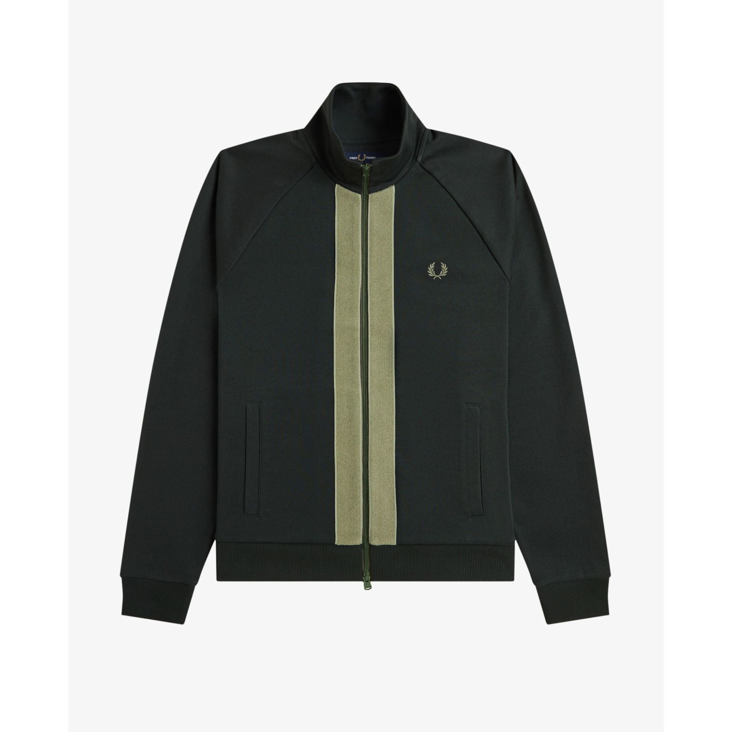 Fred Perry Chenille Track Jacket — Night Green
