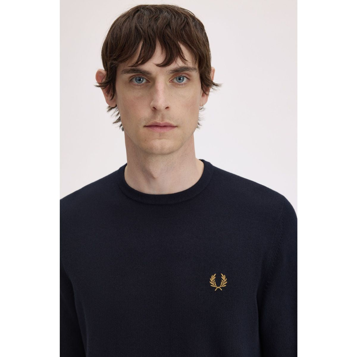 Fred Perry Classic Crewneck Sweater - Navy
