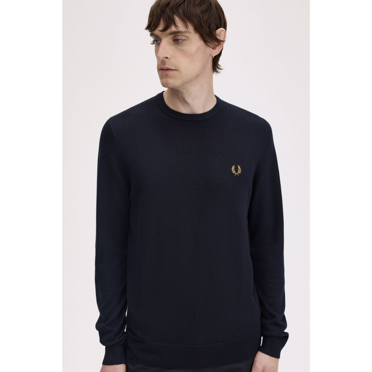 Fred Perry Classic Crewneck Sweater - Navy
