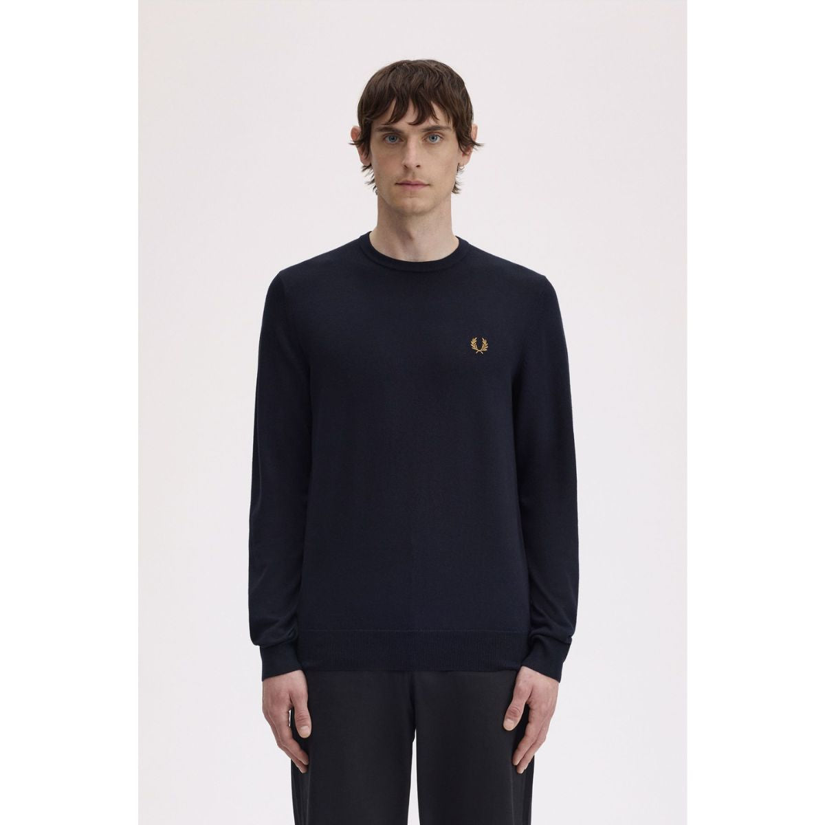 Fred Perry Classic Crewneck Sweater - Navy